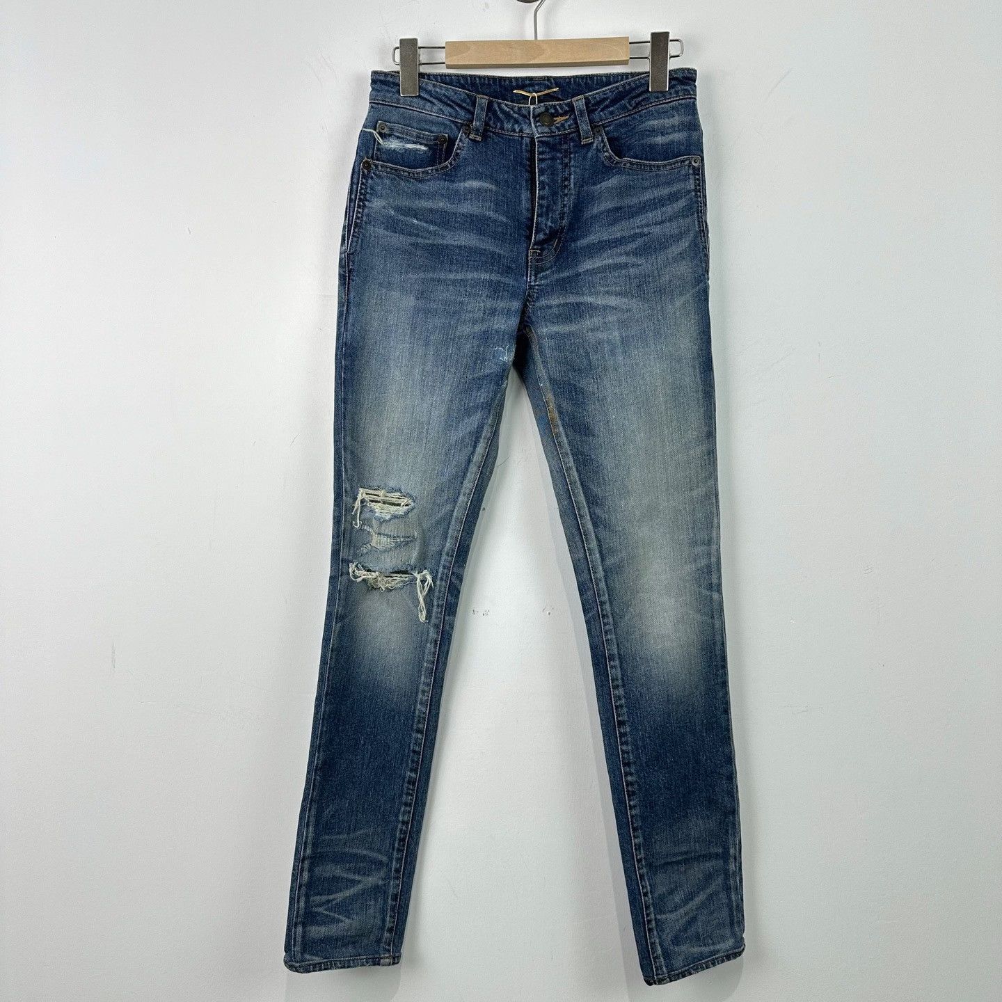Saint Laurent Paris Saint Laurent Distressed Jeans 27 Size 27" / US 4 / IT 40 - 2 Thumbnail