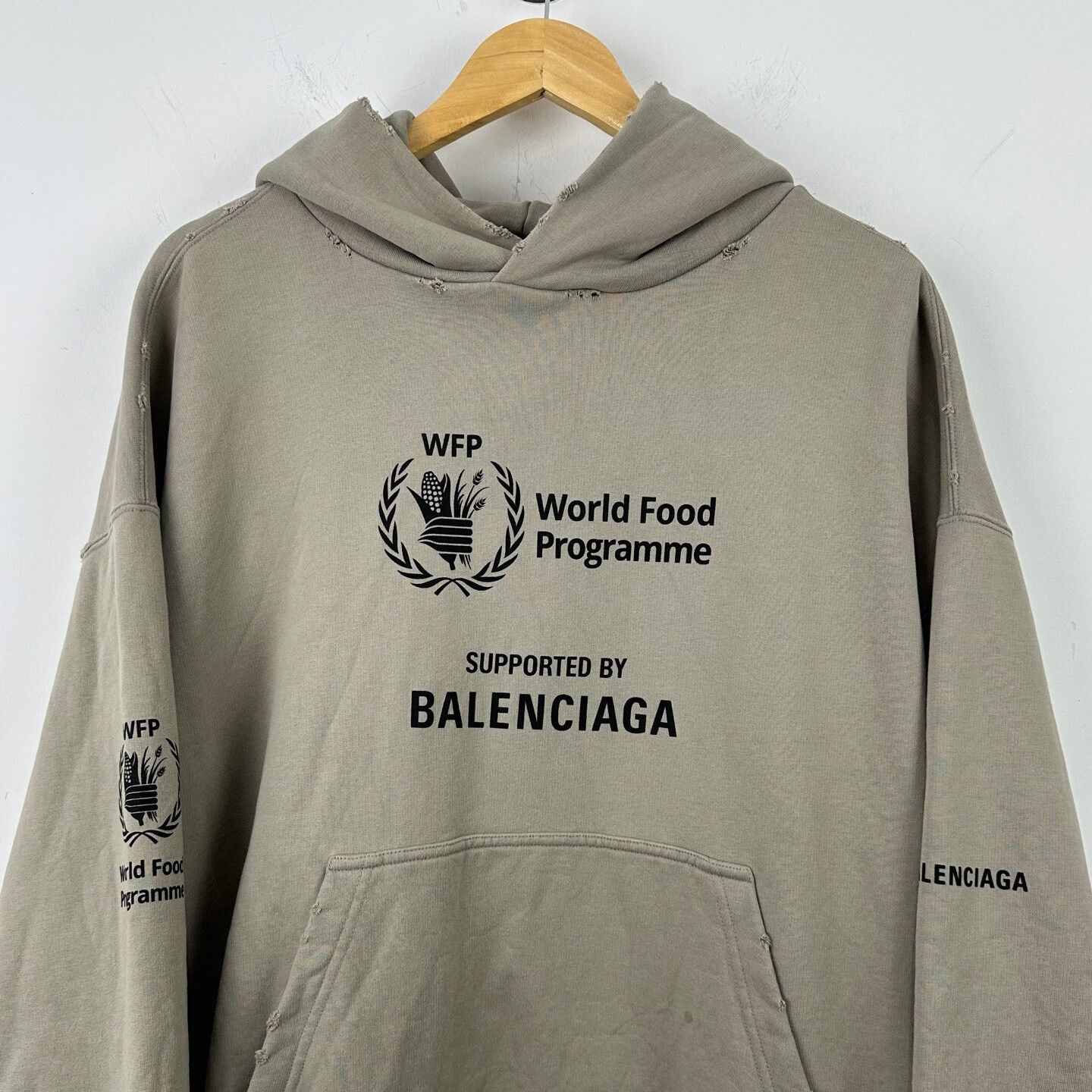 Balenciaga Balenciaga WFP Distressed Hoodie Size M Size US M / EU 48-50 / 2 - 5 Thumbnail