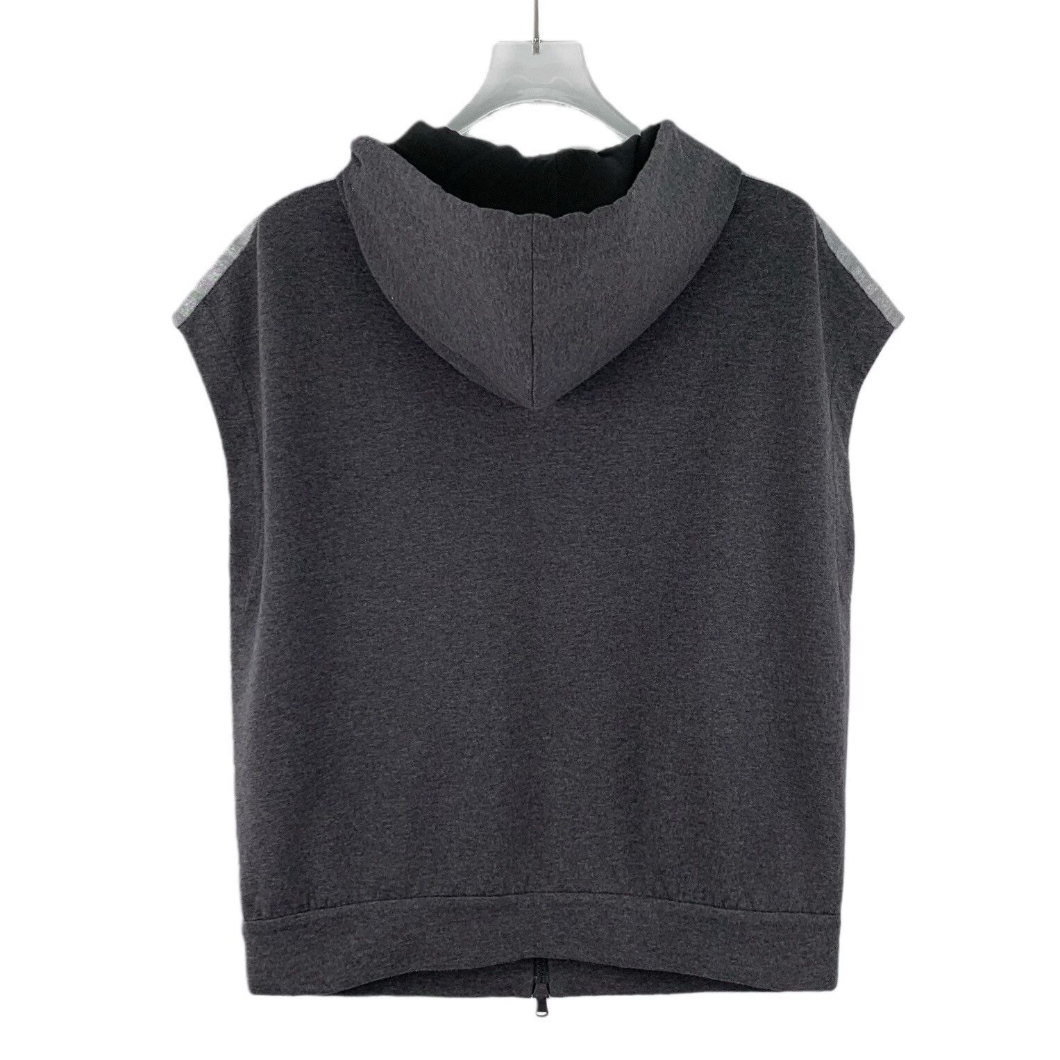 Brunello Cucinelli Brunello Cucinelli Contrast Trim Zip Hoodie Vest XS Size US XS / EU 42 / 0 - 3 Thumbnail