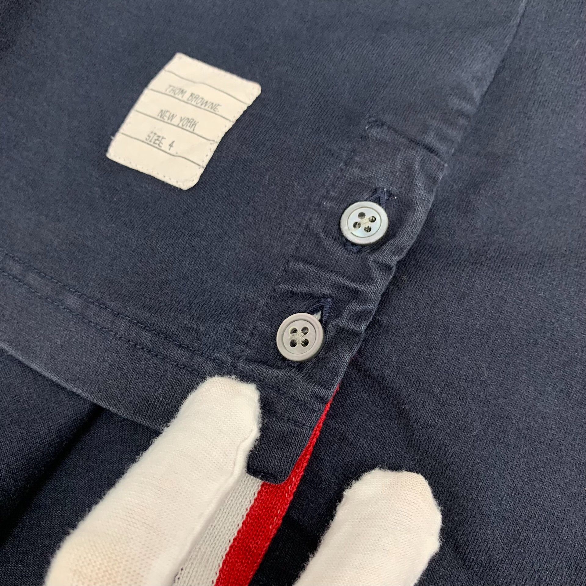 Thom Browne Thom Browne Striped Pocket T-Shirt Size 4 Size US XL / EU 56 / 4 - 10 Thumbnail