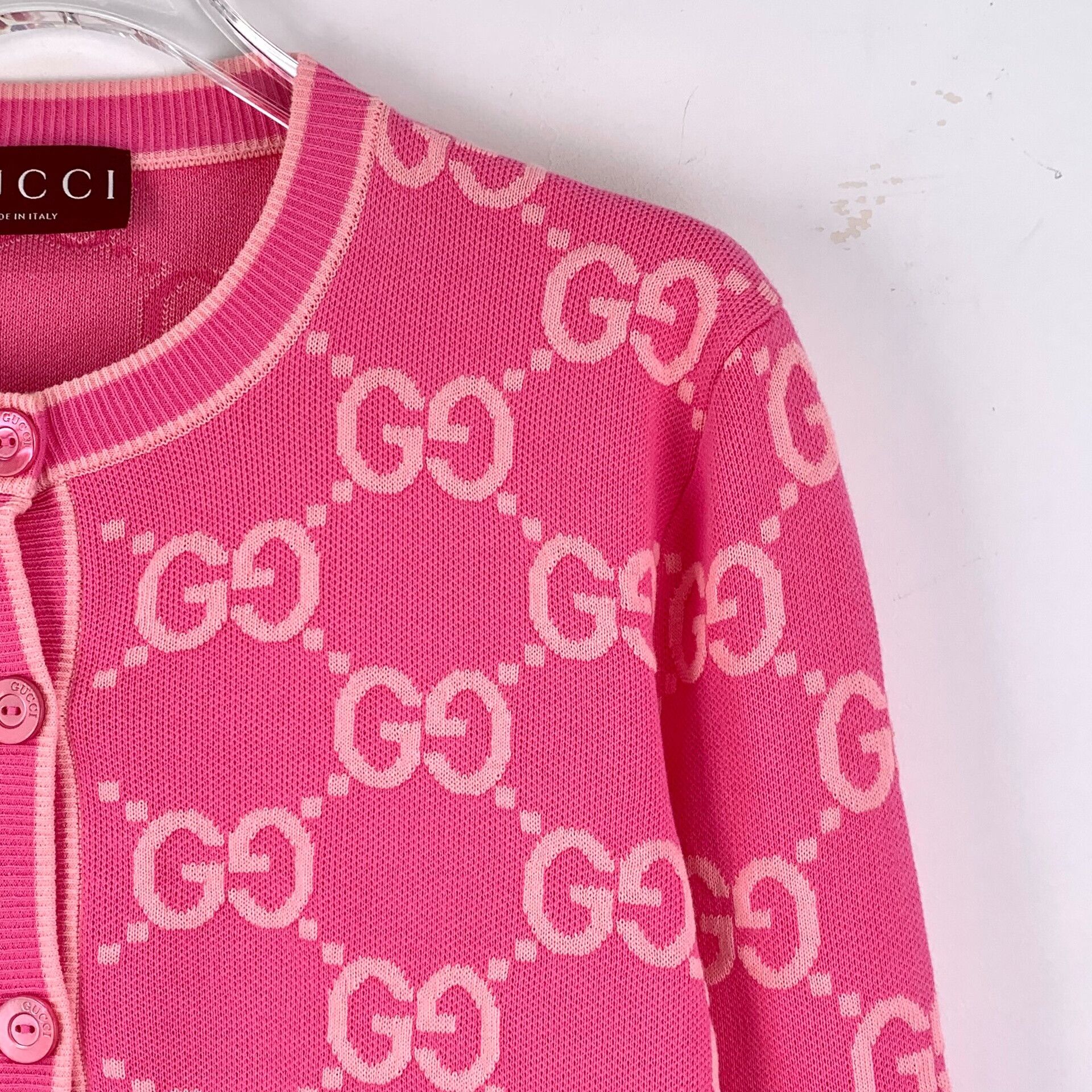 Gucci Gucci GG Jacquard Cotton Cardigan S Size S / US 4 / IT 40 - 4 Thumbnail