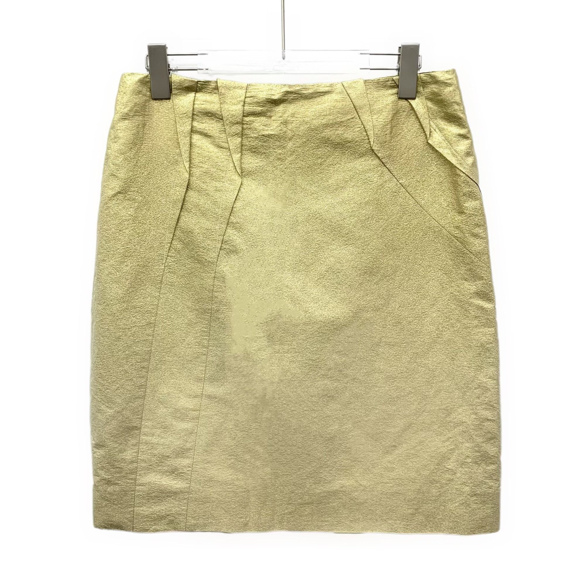 Dior Dior Gold Metallic Silk Blend Skirt FR 40 Size 28" / US 6 / IT 42 - 2 Thumbnail