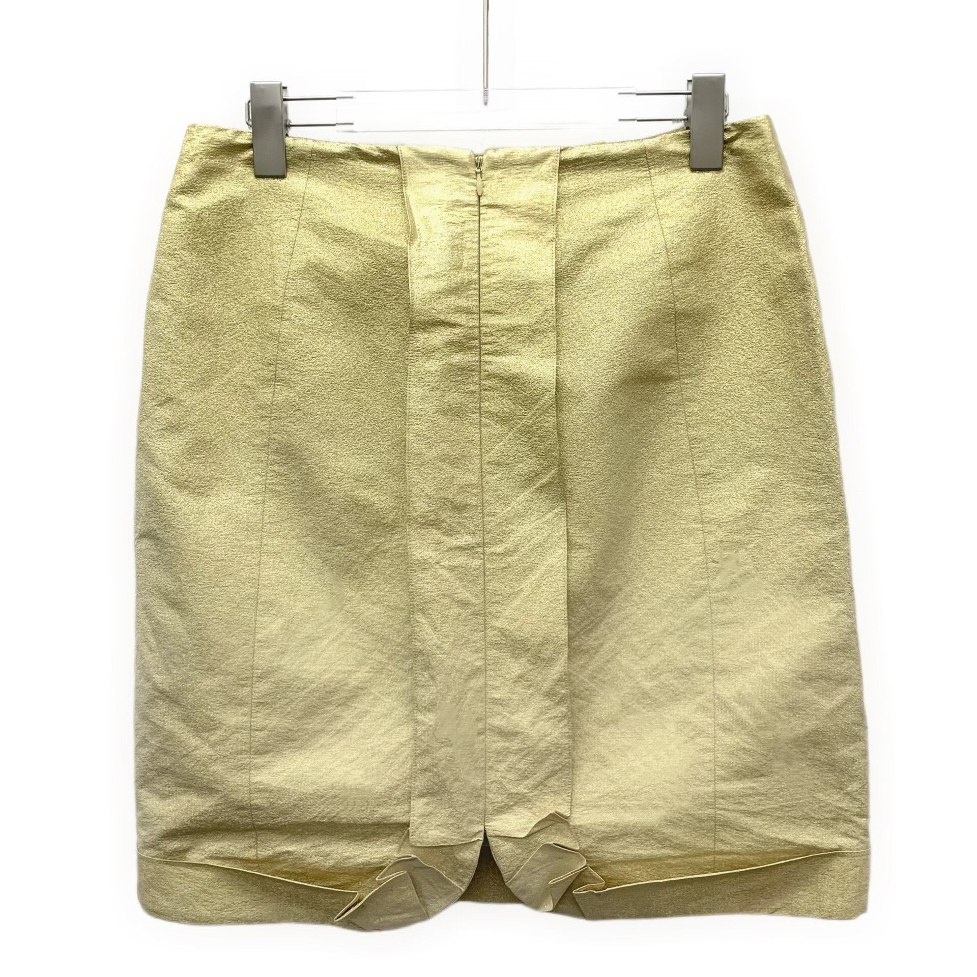 Dior Dior Gold Metallic Silk Blend Skirt FR 40 Size 28" / US 6 / IT 42 - 3 Thumbnail