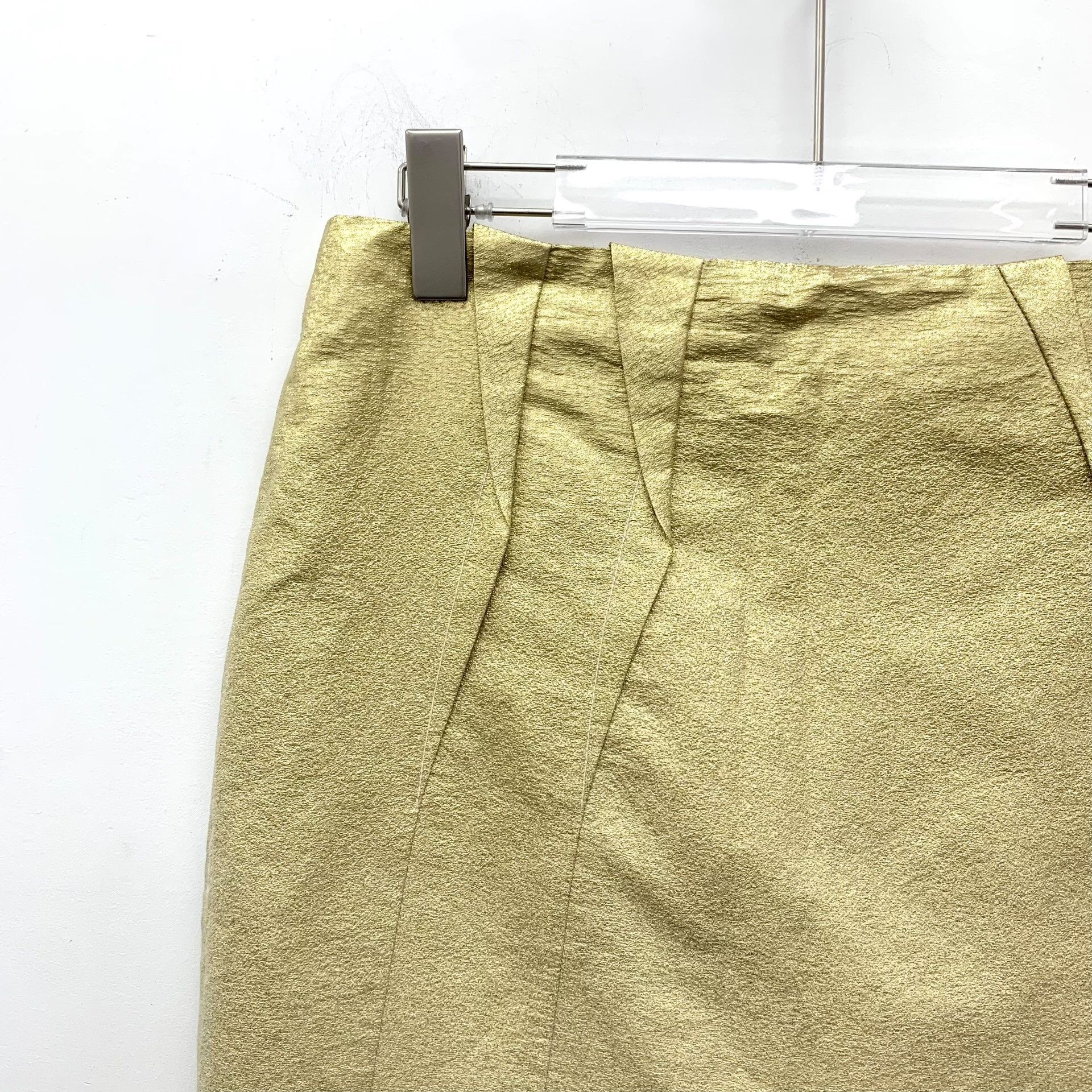 Dior Dior Gold Metallic Silk Blend Skirt FR 40 Size 28" / US 6 / IT 42 - 4 Thumbnail