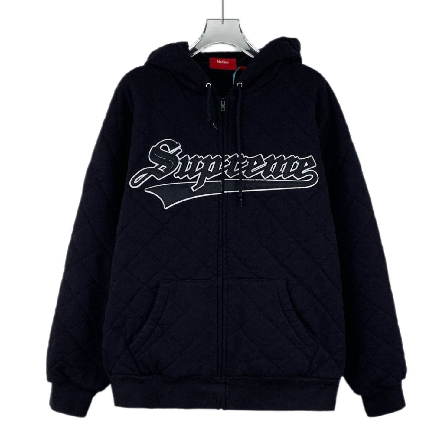 Supreme Supreme Quilted Logo Zip Up Hoodie Size M Size US M / EU 48-50 / 2 - 2 Thumbnail