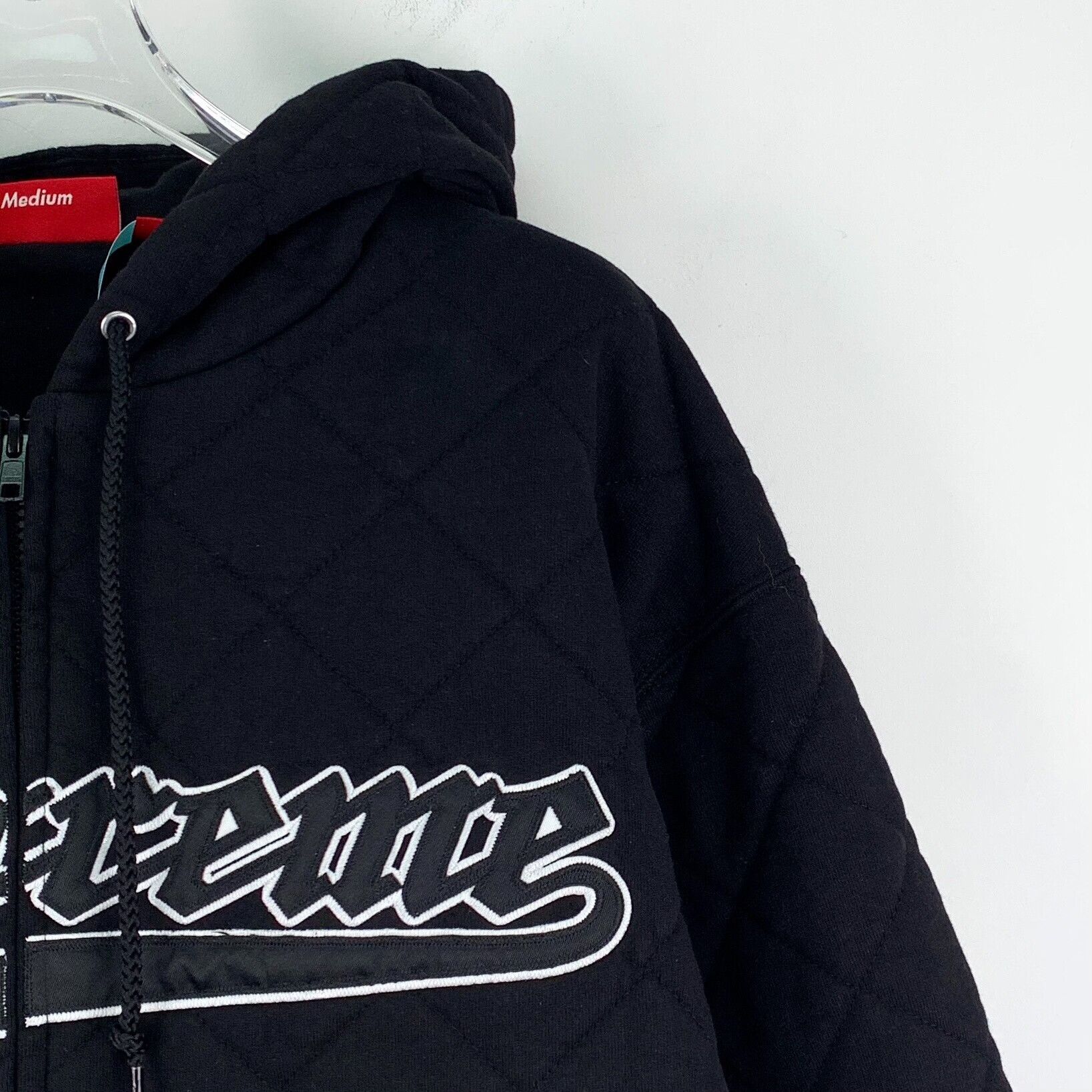 Supreme Supreme Quilted Logo Zip Up Hoodie Size M Size US M / EU 48-50 / 2 - 4 Thumbnail