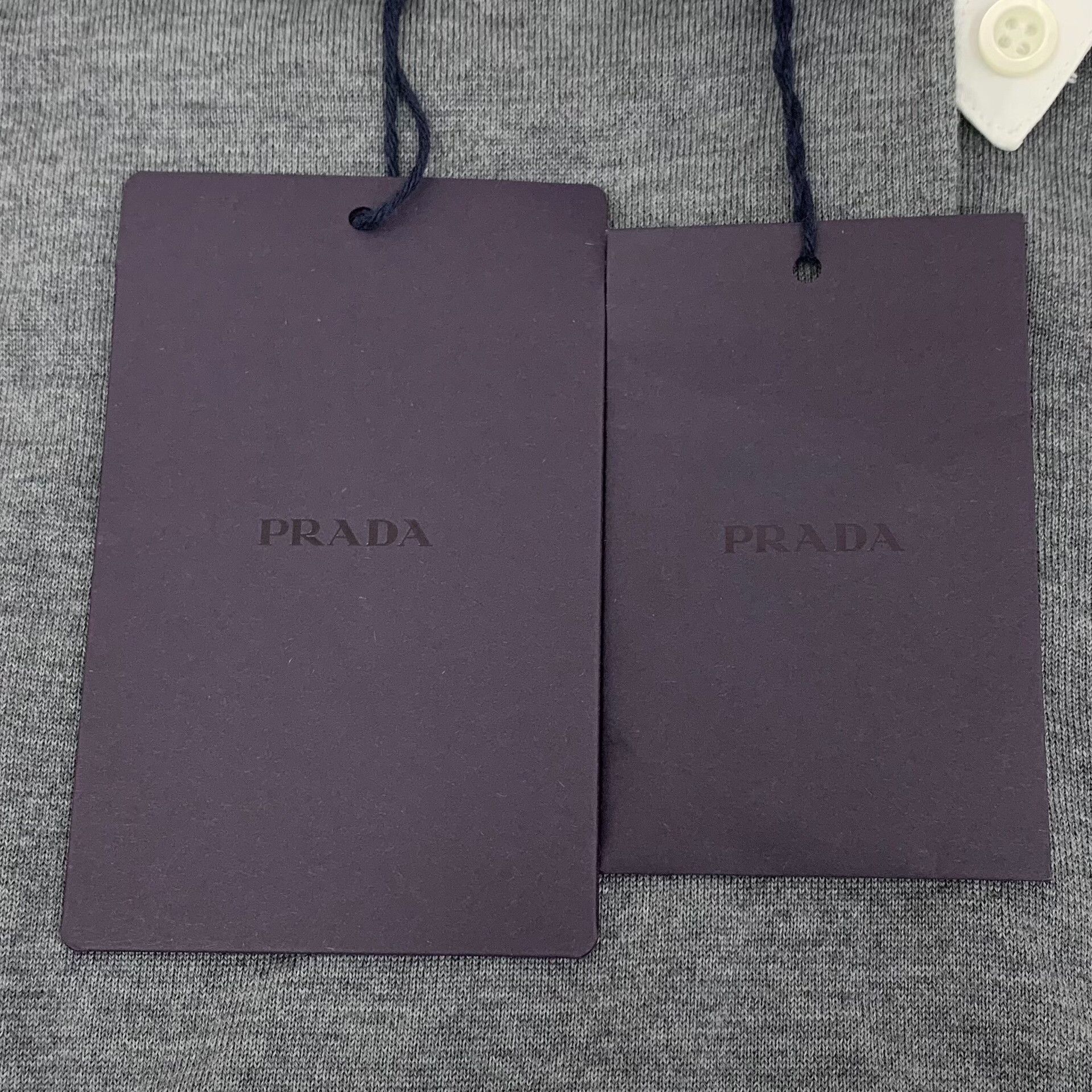 Prada Prada Grey Superfine Wool Knit Polo Size 38 Size XS / US 0-2 / IT 36-38 - 7 Thumbnail