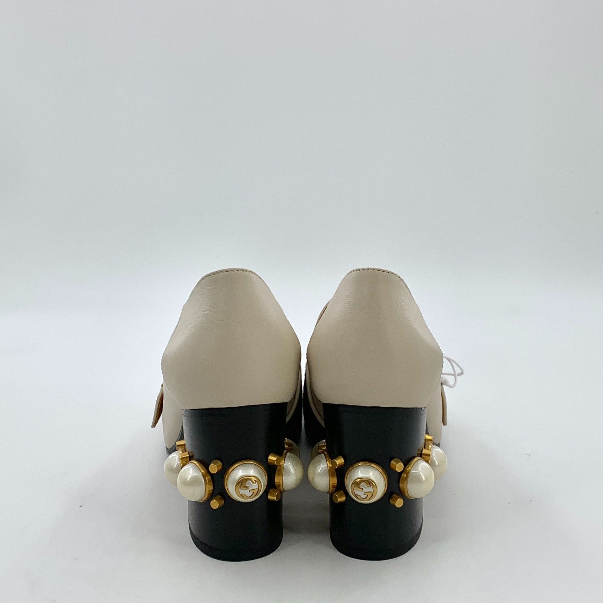 Gucci Gucci Pearl Embellished GG Web Pumps Size 38 Size US 8 / IT 38 - 5 Thumbnail