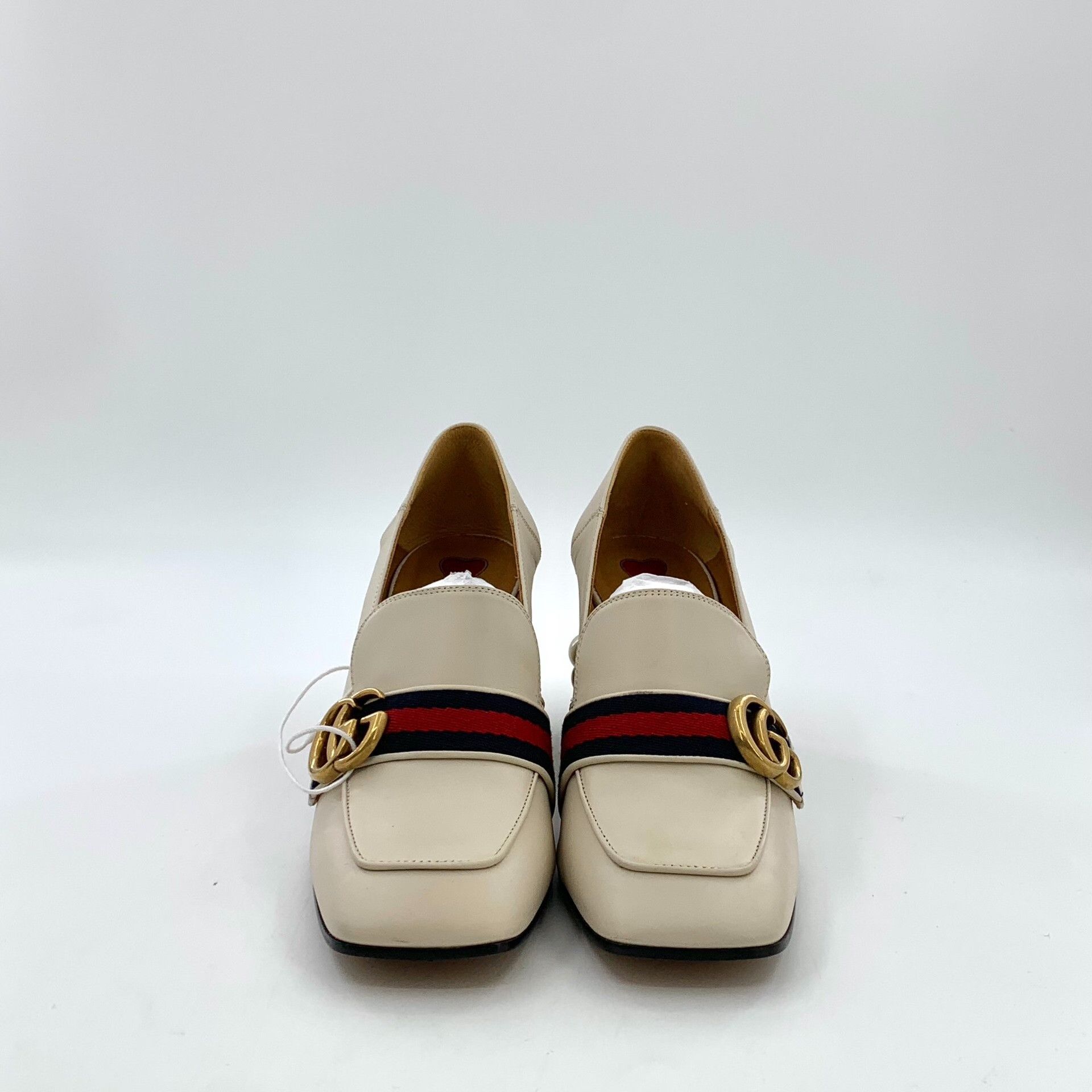 Gucci Gucci Pearl Embellished GG Web Pumps Size 38 Size US 8 / IT 38 - 4 Thumbnail