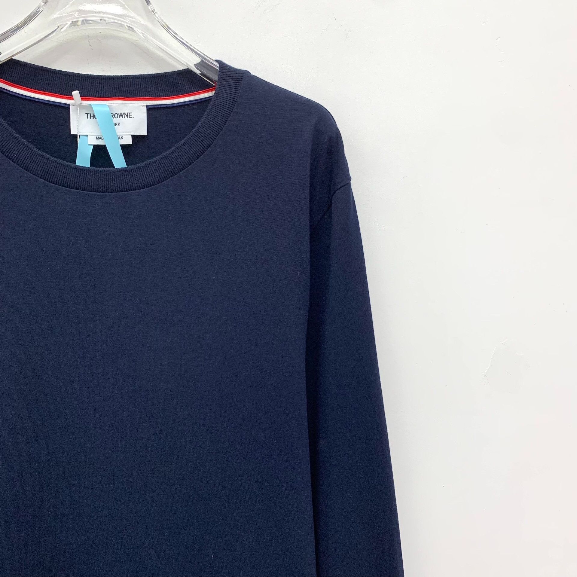 Thom Browne Thom Browne Navy Cotton Crewneck Sweatshirt Size 2 Size US M / EU 48-50 / 2 - 4 Thumbnail