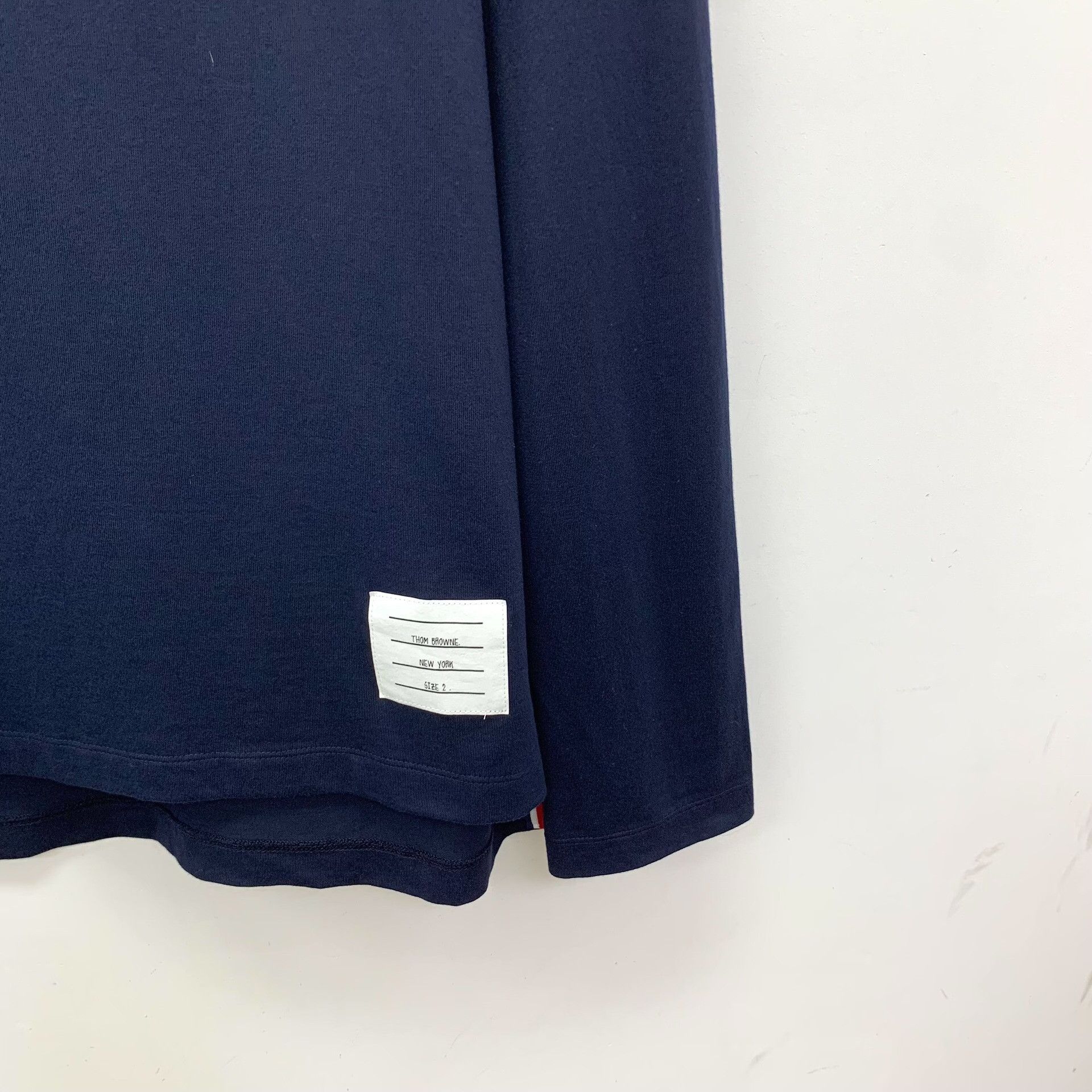 Thom Browne Thom Browne Navy Cotton Crewneck Sweatshirt Size 2 Size US M / EU 48-50 / 2 - 5 Thumbnail
