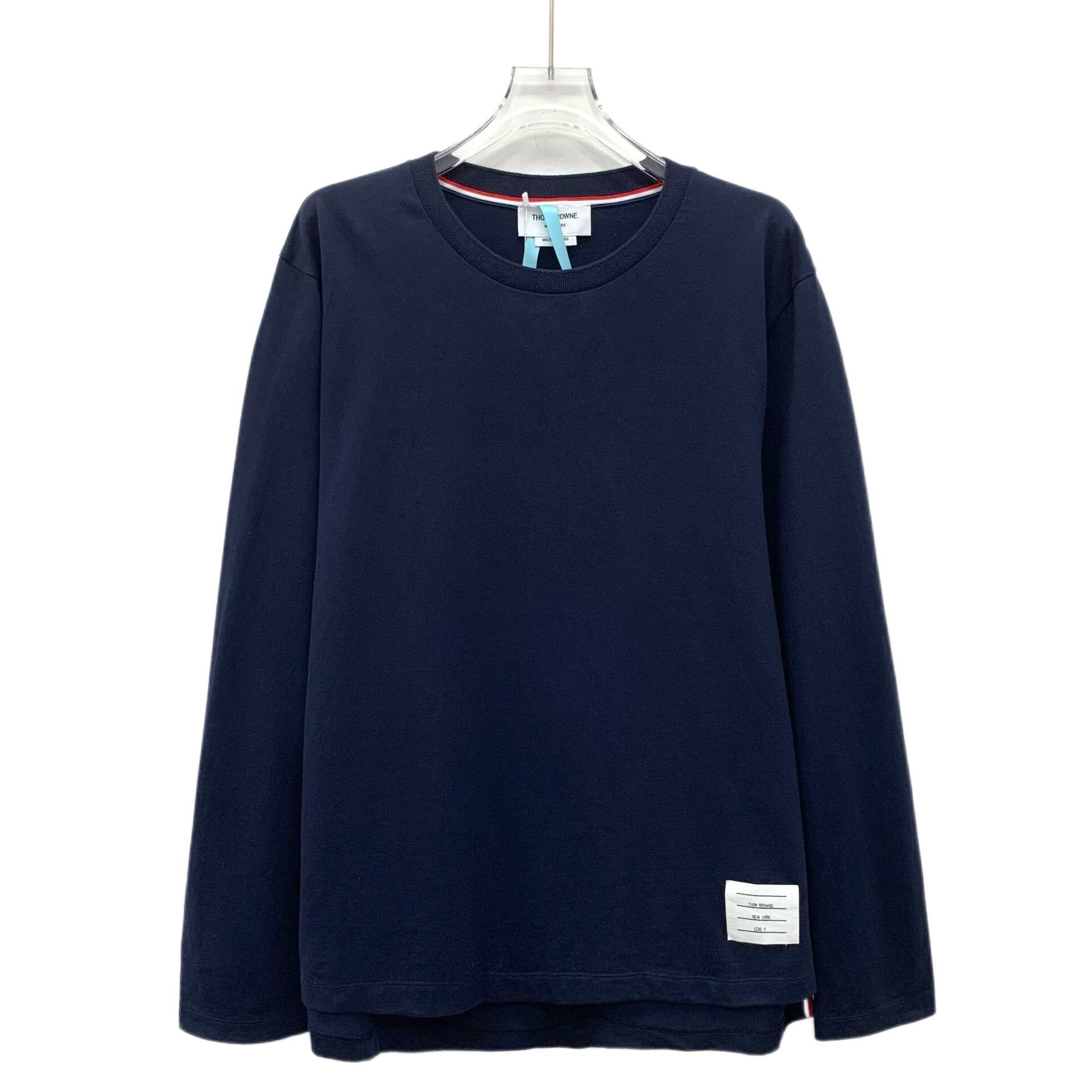 Thom Browne Thom Browne Navy Cotton Crewneck Sweatshirt Size 2 Size US M / EU 48-50 / 2 - 2 Thumbnail