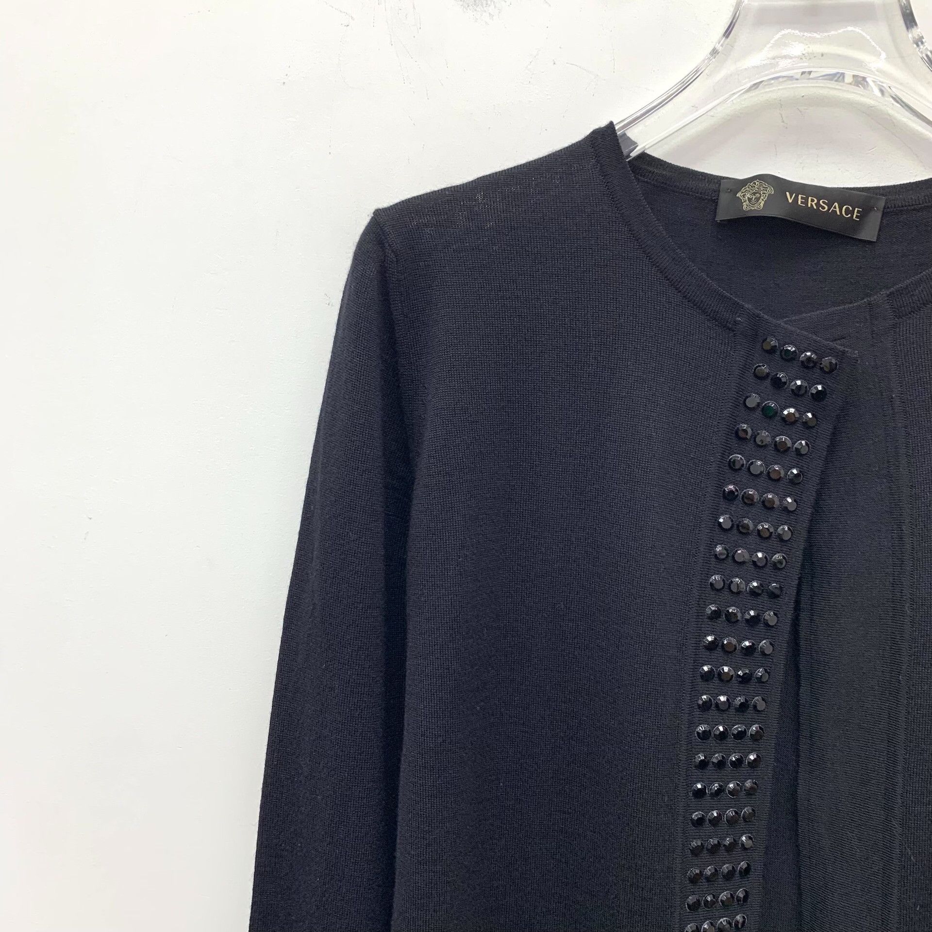 Versace Versace Studded Wool Silk Cardigan 44 Size US S / EU 44-46 / 1 - 4 Thumbnail
