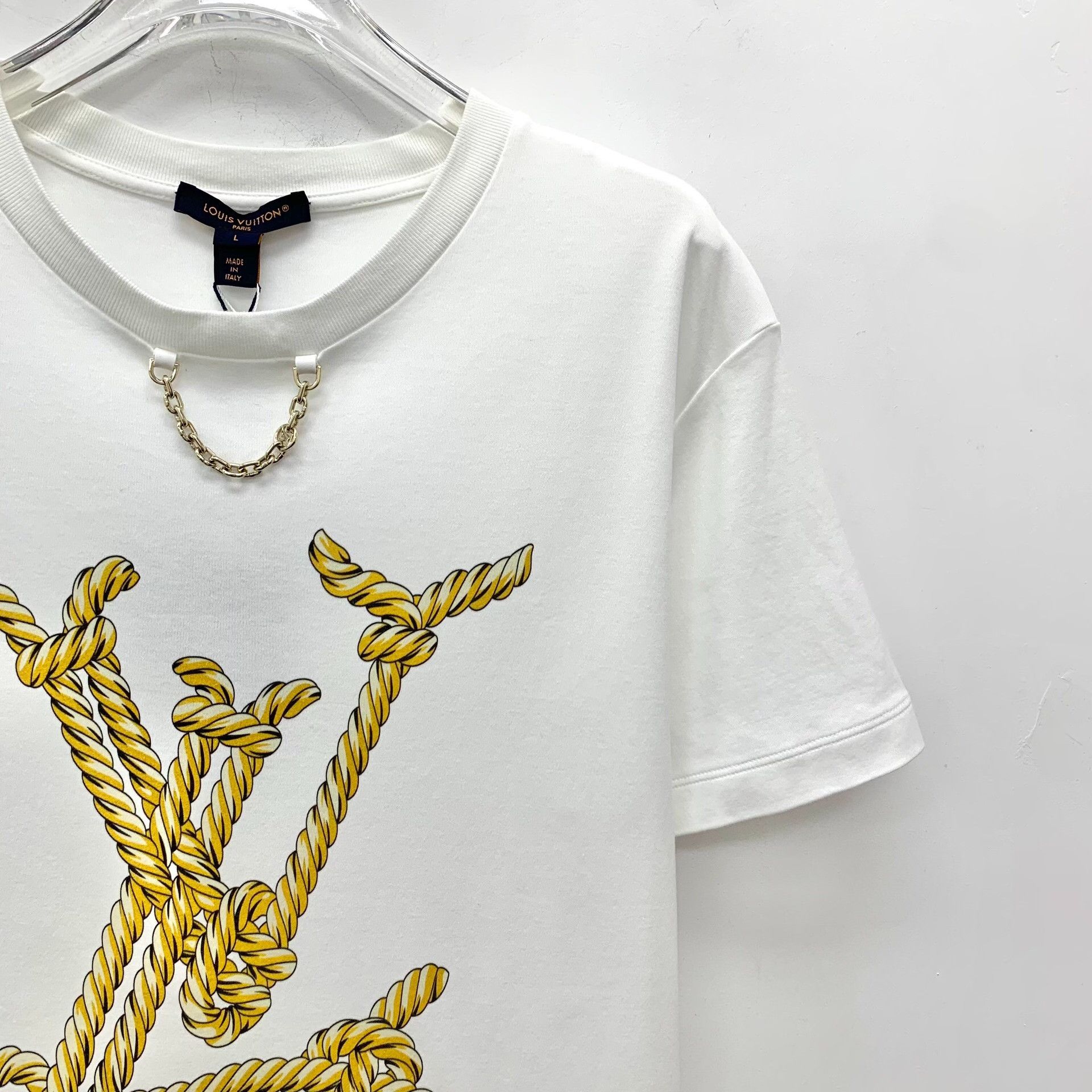 Louis Vuitton Louis Vuitton Rope Print Chain T-Shirt L Size US L / EU 52-54 / 3 - 4 Thumbnail