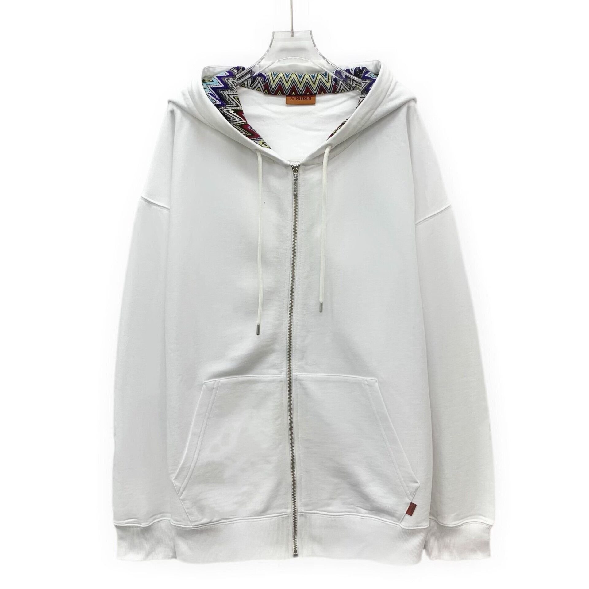 Missoni Missoni Zigzag Trim Cotton Zip Hoodie Size M Size US M / EU 48-50 / 2 - 2 Thumbnail