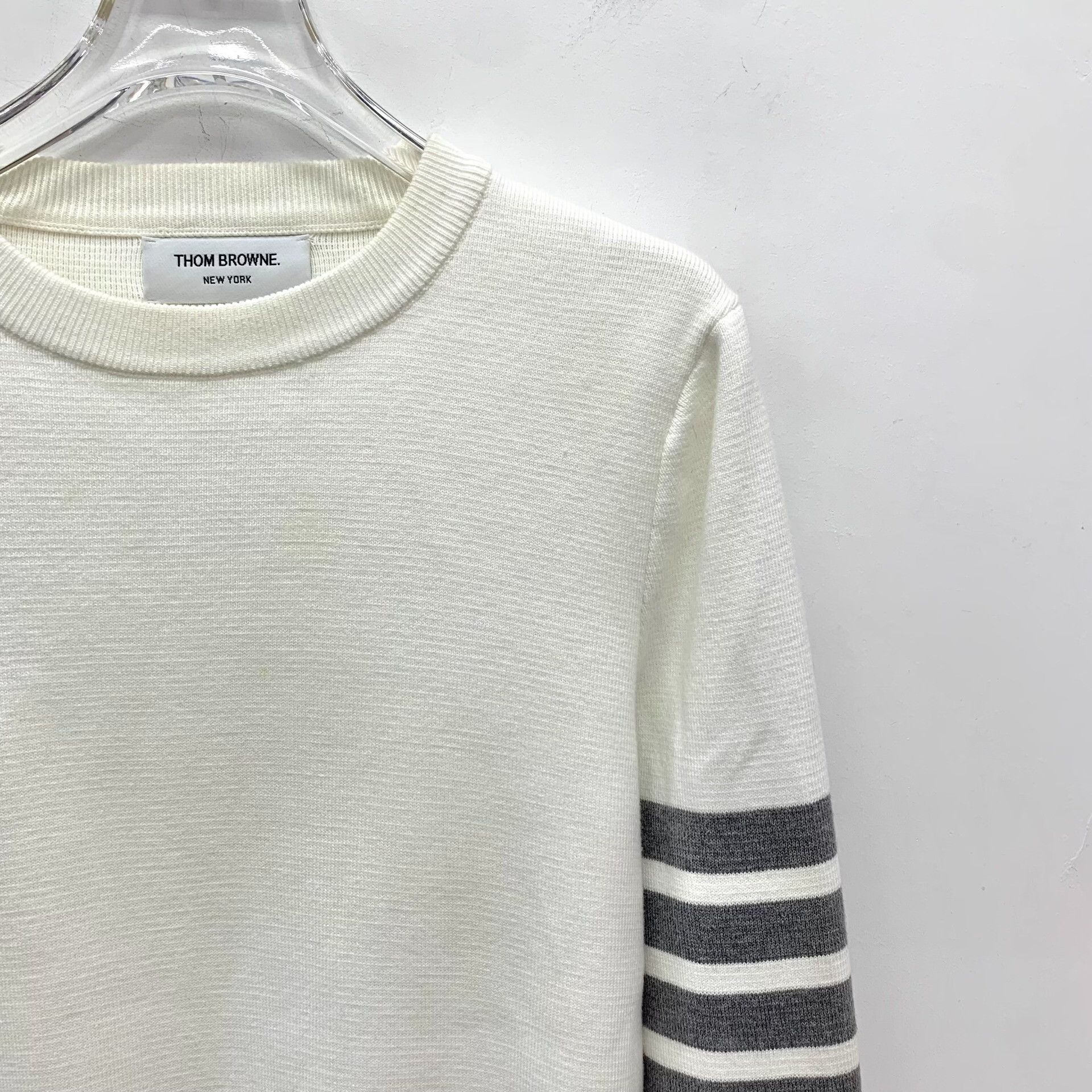 Thom Browne Thom Browne 4-Bar Stripe Cotton Sweater 40 Size US XXS / EU 40 - 4 Thumbnail
