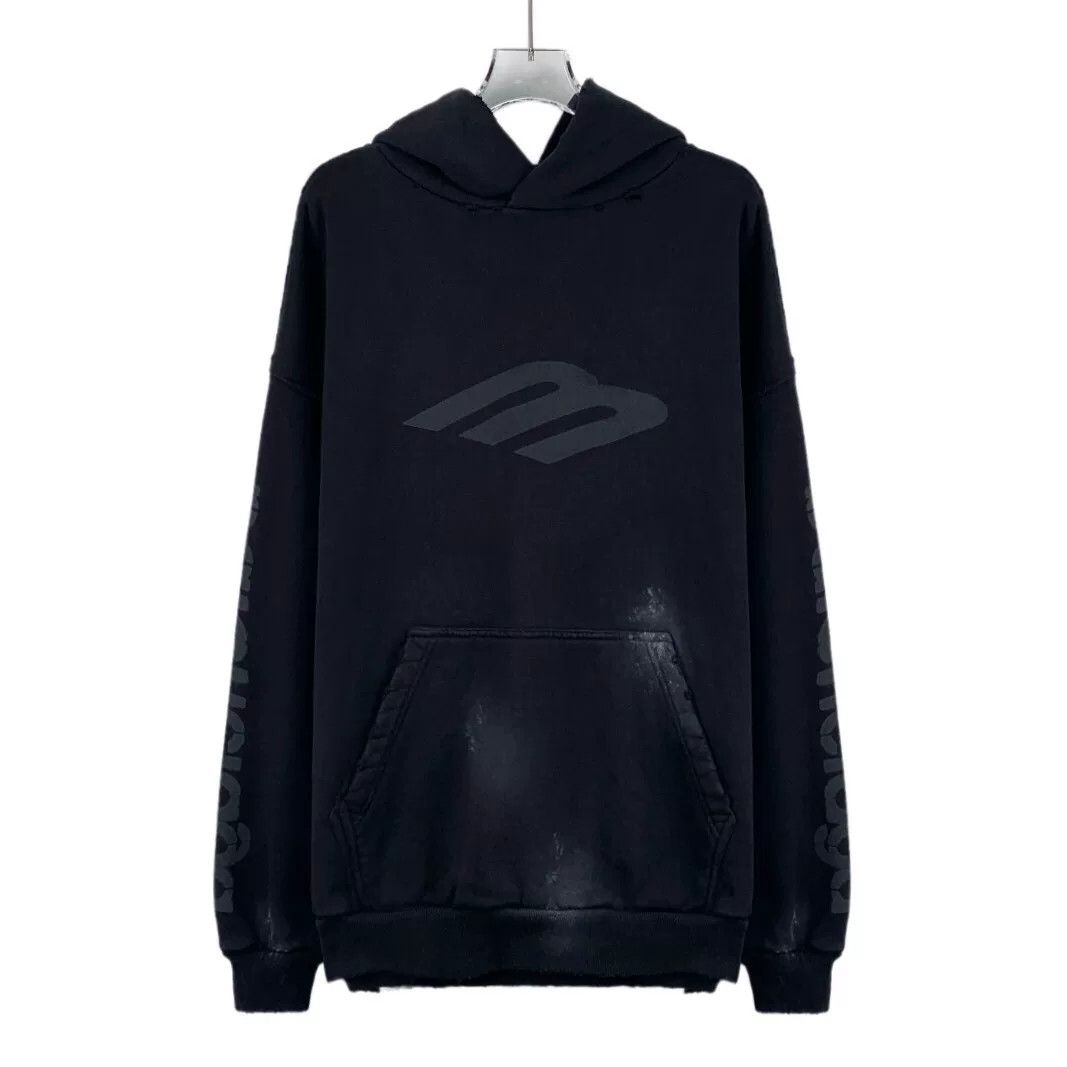 Balenciaga Balenciaga 3B Logo Faded Hoodie M Size US M / EU 48-50 / 2 - 2 Thumbnail