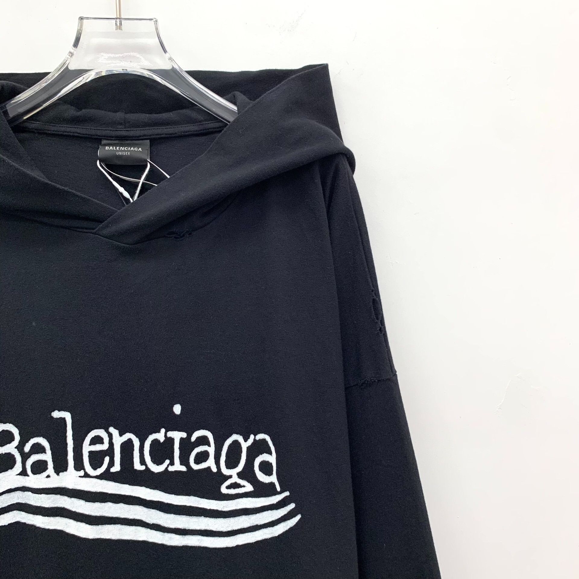 Balenciaga Balenciaga Wavy Logo Hoodie M Size US M / EU 48-50 / 2 - 4 Thumbnail