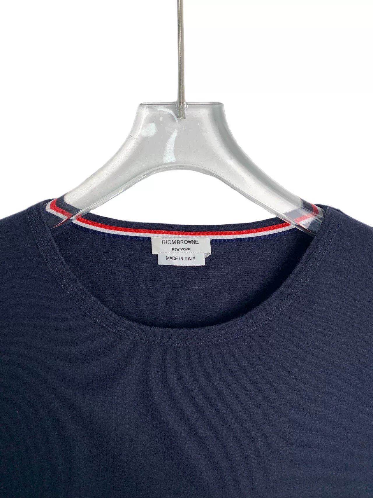 Thom Browne Thom Browne Striped Pocket Navy T-Shirt Size 3 Size US L / EU 52-54 / 3 - 4 Thumbnail