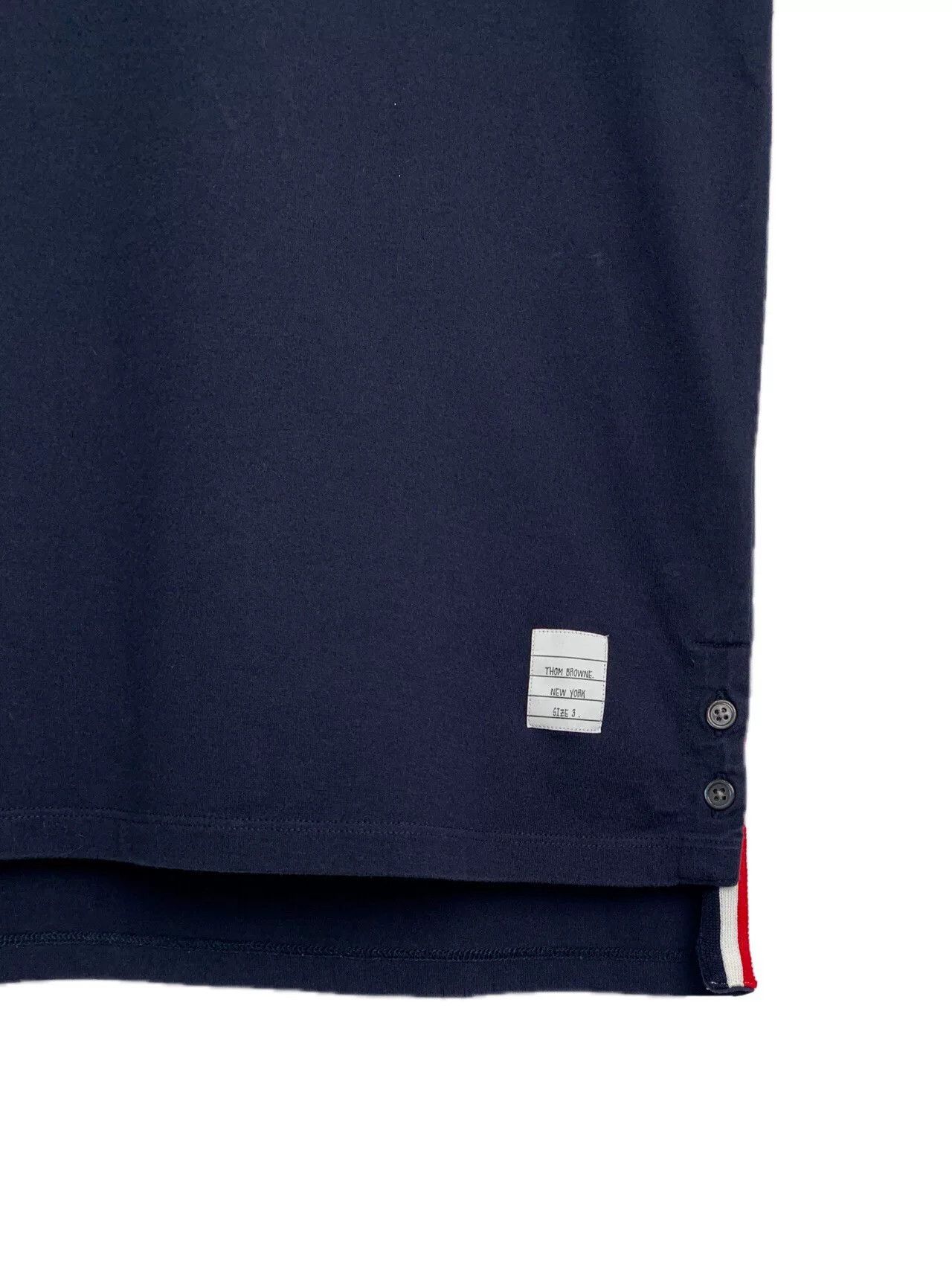 Thom Browne Thom Browne Striped Pocket Navy T-Shirt Size 3 Size US L / EU 52-54 / 3 - 6 Thumbnail