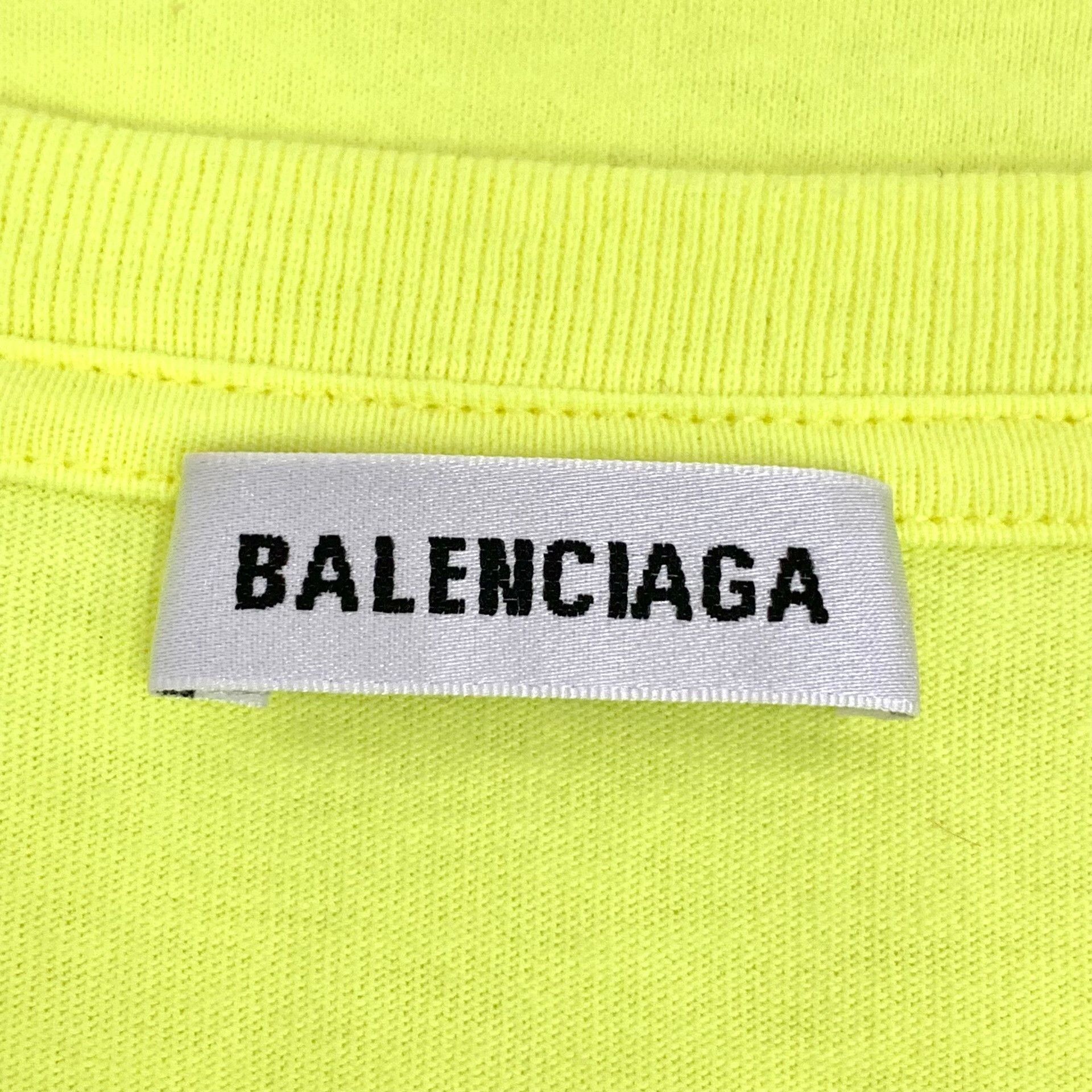 Balenciaga Balenciaga Neon Embroidered Logo T-Shirt US M Size US M / EU 48-50 / 2 - 6 Thumbnail