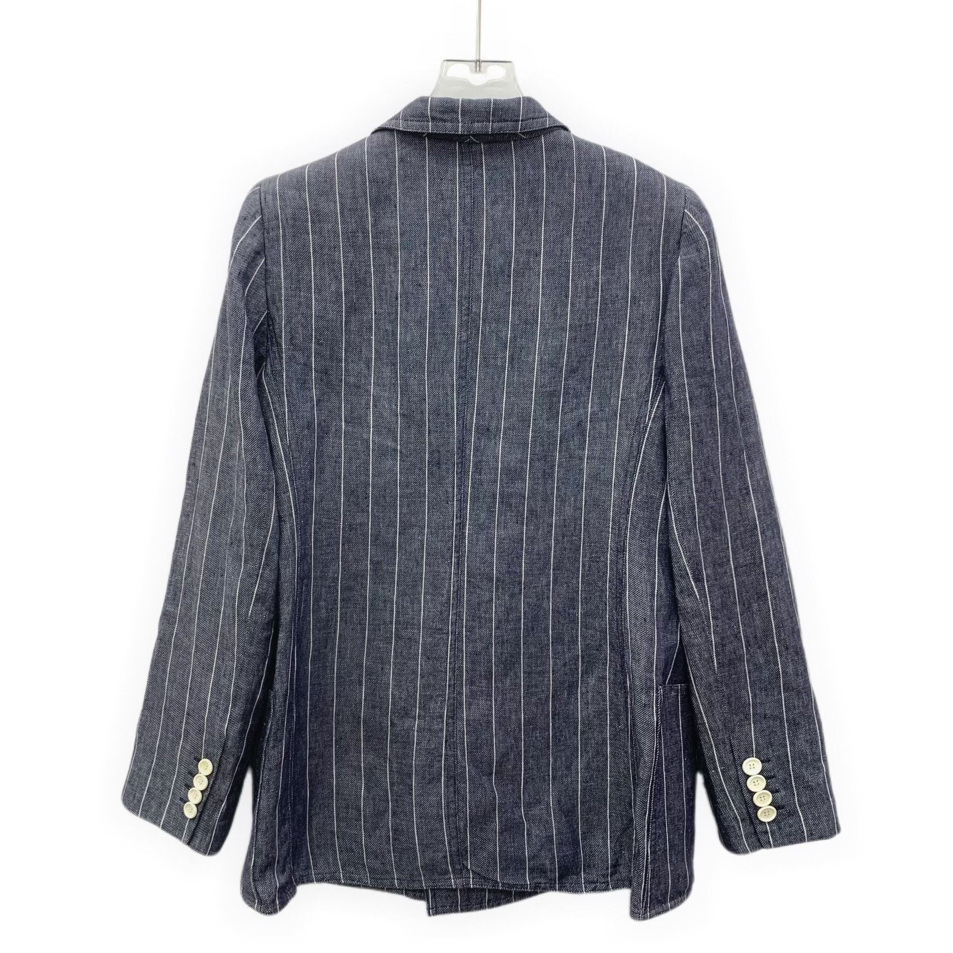 Max Mara MaxMara Striped Linen Double-Breasted Blazer IT 42 Size M / US 6-8 / IT 42-44 - 3 Thumbnail