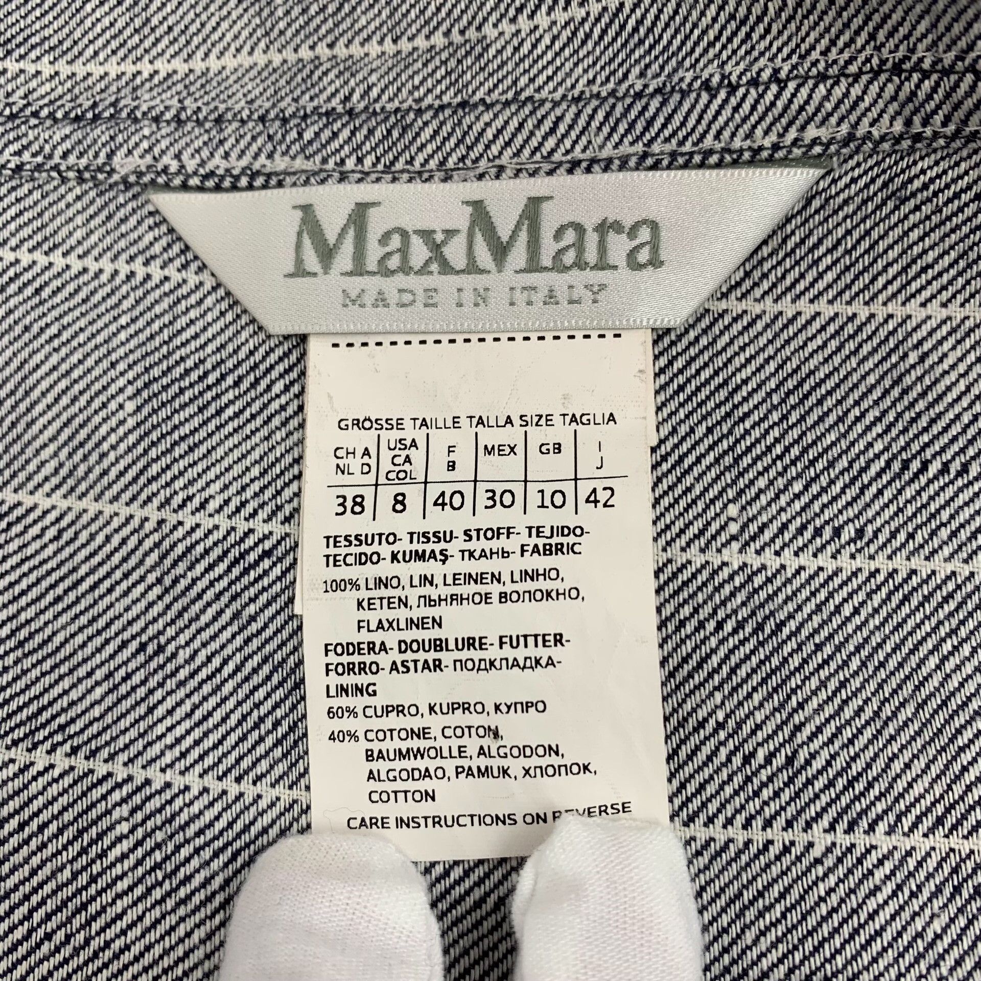 Max Mara MaxMara Striped Linen Double-Breasted Blazer IT 42 Size M / US 6-8 / IT 42-44 - 6 Thumbnail