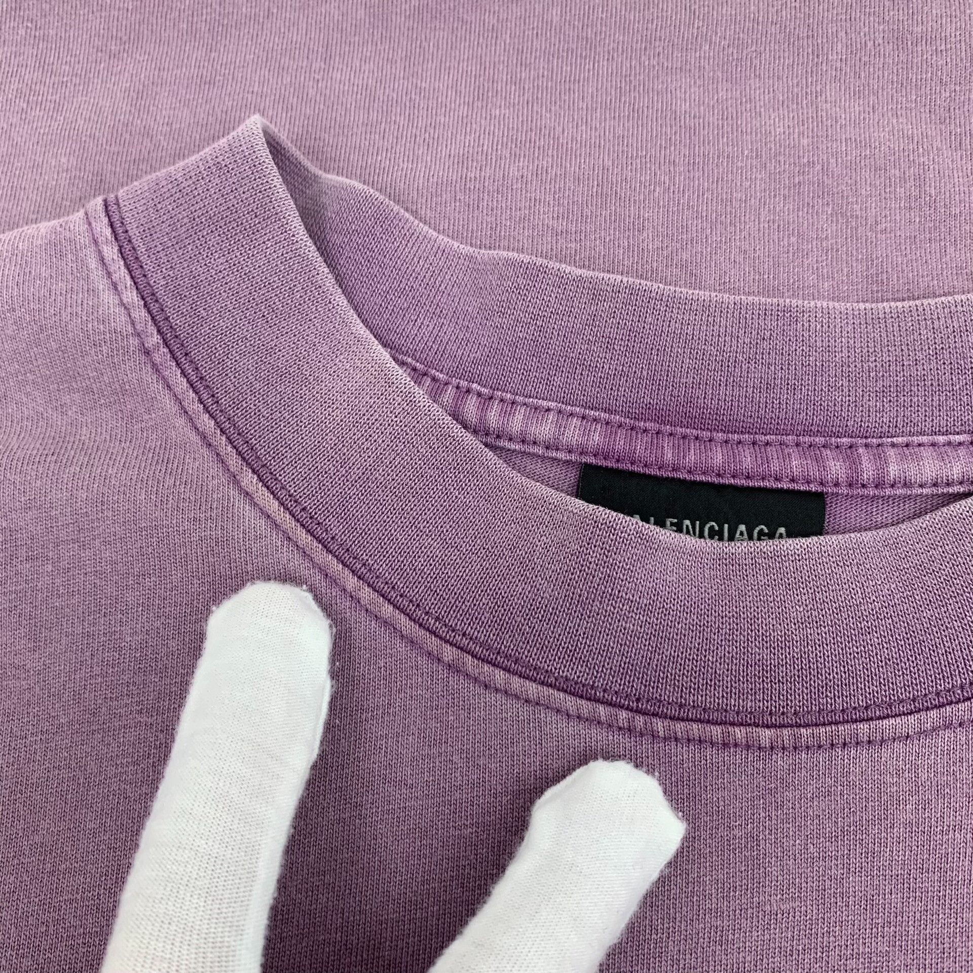 Balenciaga Balenciaga Purple Logo Print T-Shirt XL Size US XL / EU 56 / 4 - 9 Thumbnail