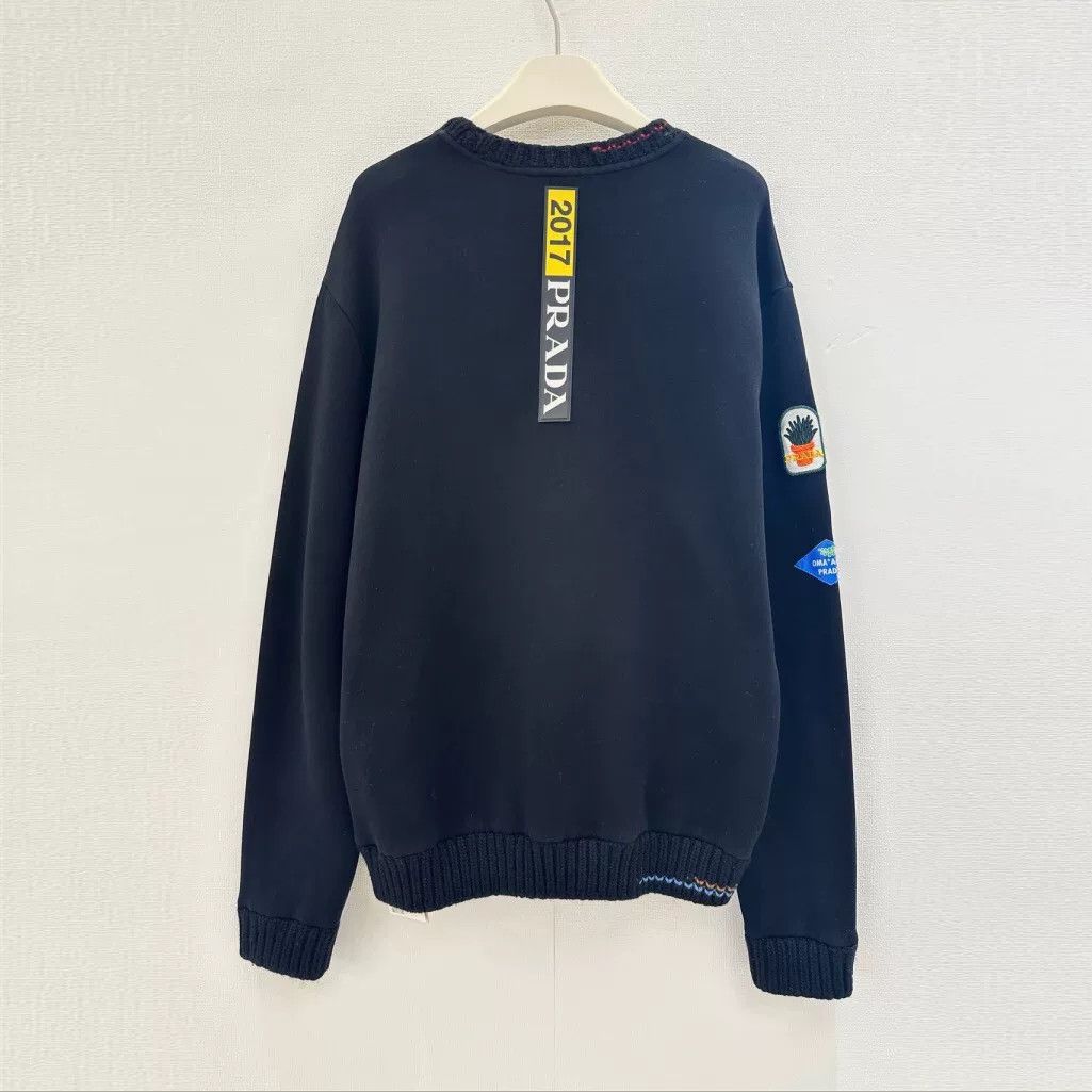 Prada Prada Multi-Badge Cotton Sweatshirt XL Size US XL / EU 56 / 4 - 3 Thumbnail