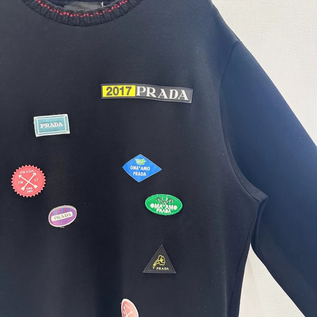 Prada Prada Multi-Badge Cotton Sweatshirt XL Size US XL / EU 56 / 4 - 4 Thumbnail
