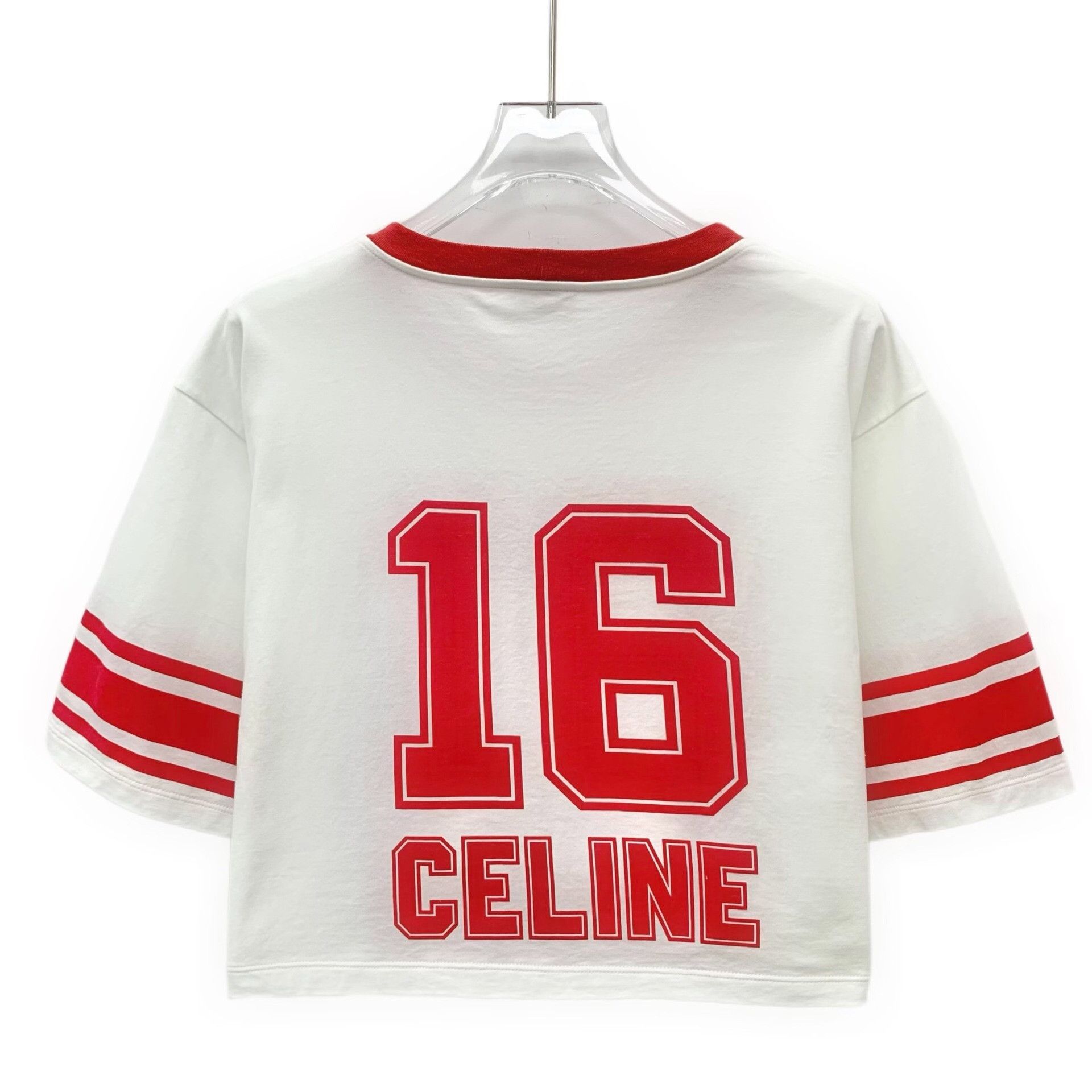 Celine Celine 16 Logo Cropped T-Shirt Size L Size L / US 10 / IT 46 - 3 Thumbnail
