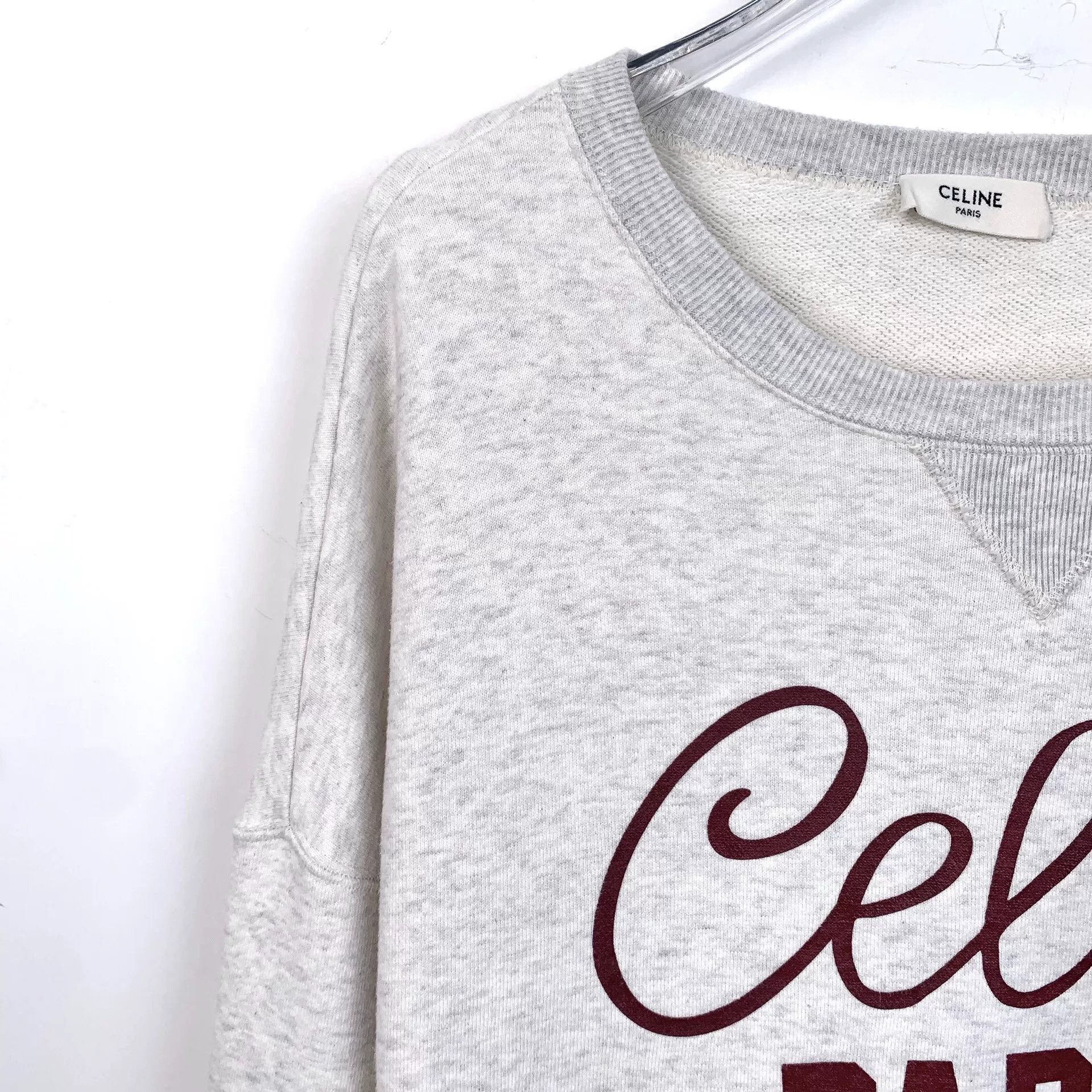 Celine Celine Logo Print Cotton Sweatshirt Size L Size US L / EU 52-54 / 3 - 4 Thumbnail