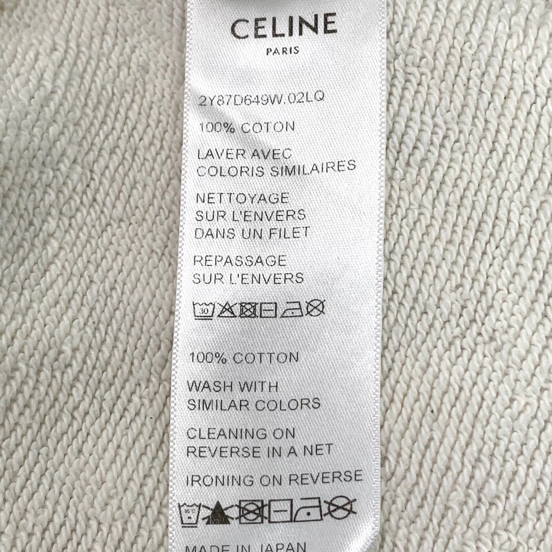 Celine Celine Logo Print Cotton Sweatshirt Size L Size US L / EU 52-54 / 3 - 8 Thumbnail
