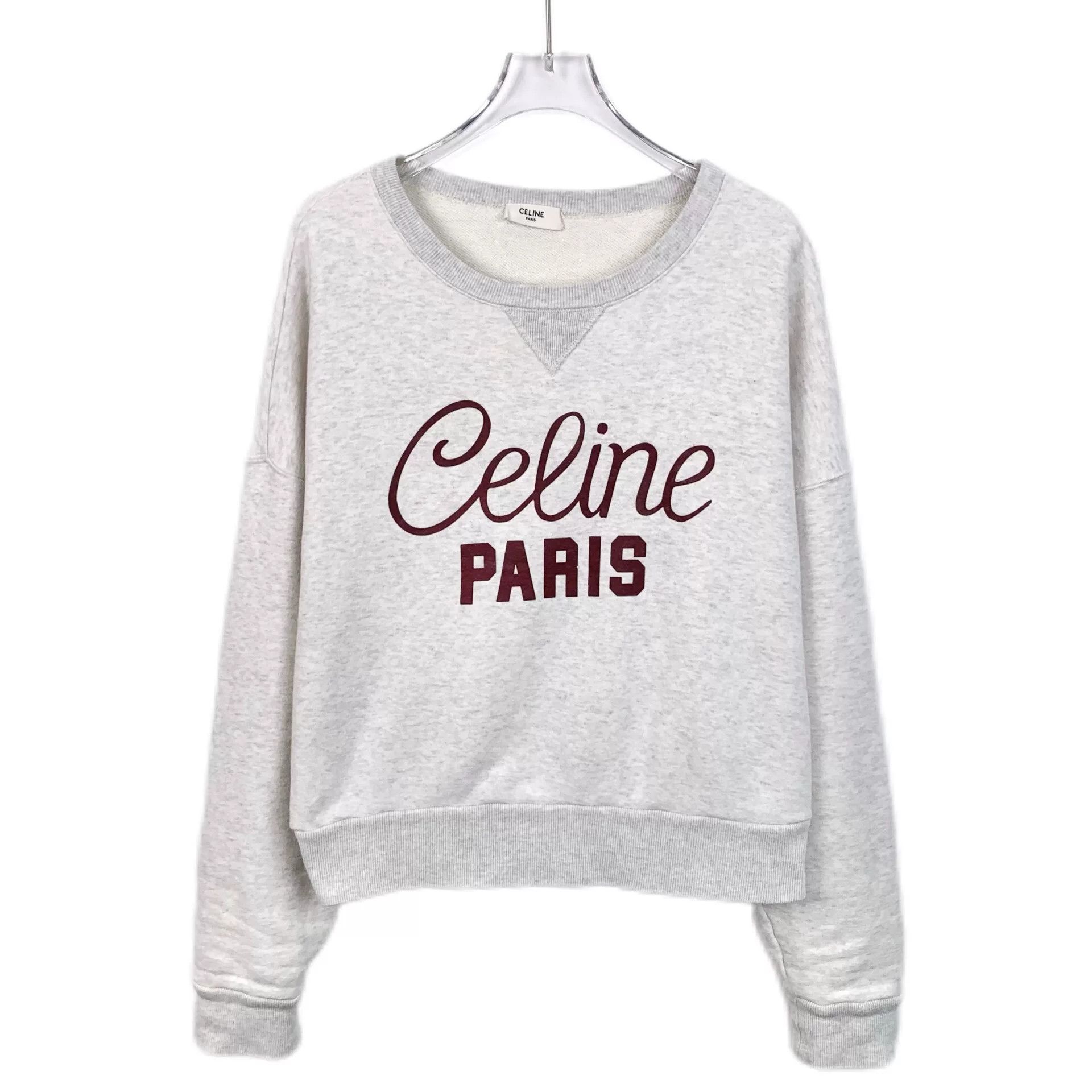 Celine Celine Logo Print Cotton Sweatshirt Size L Size US L / EU 52-54 / 3 - 2 Thumbnail