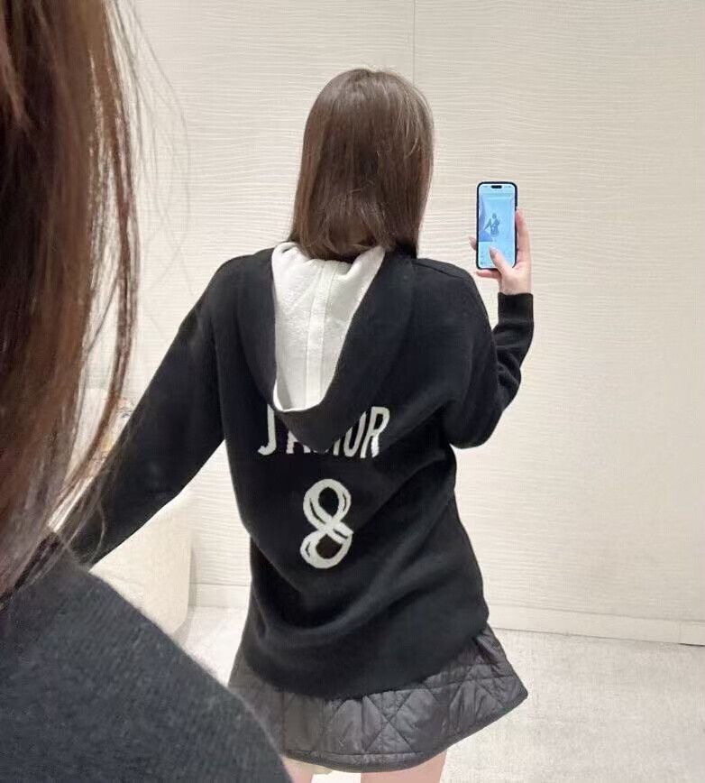 Dior Dior J'Adior 8 Cashmere Hooded Sweater Size 34 Size XS / US 0-2 / IT 36-38 - 8 Thumbnail