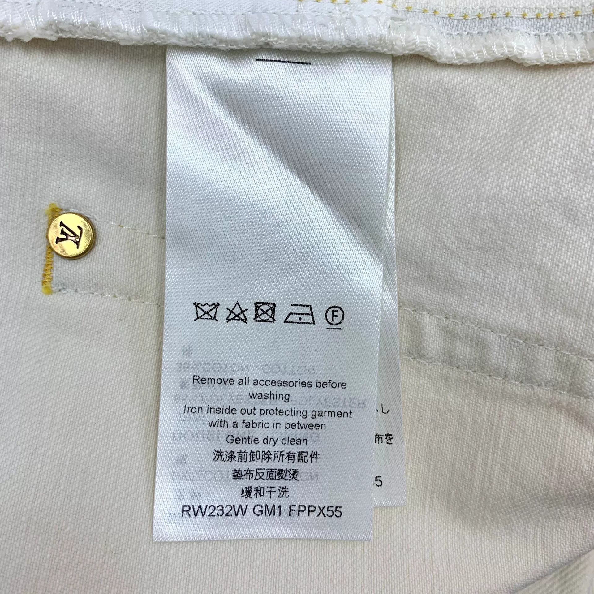 Louis Vuitton Louis Vuitton White Cotton Wide Leg Pants 36 Size 26" / US 2 / IT 38 - 9 Thumbnail