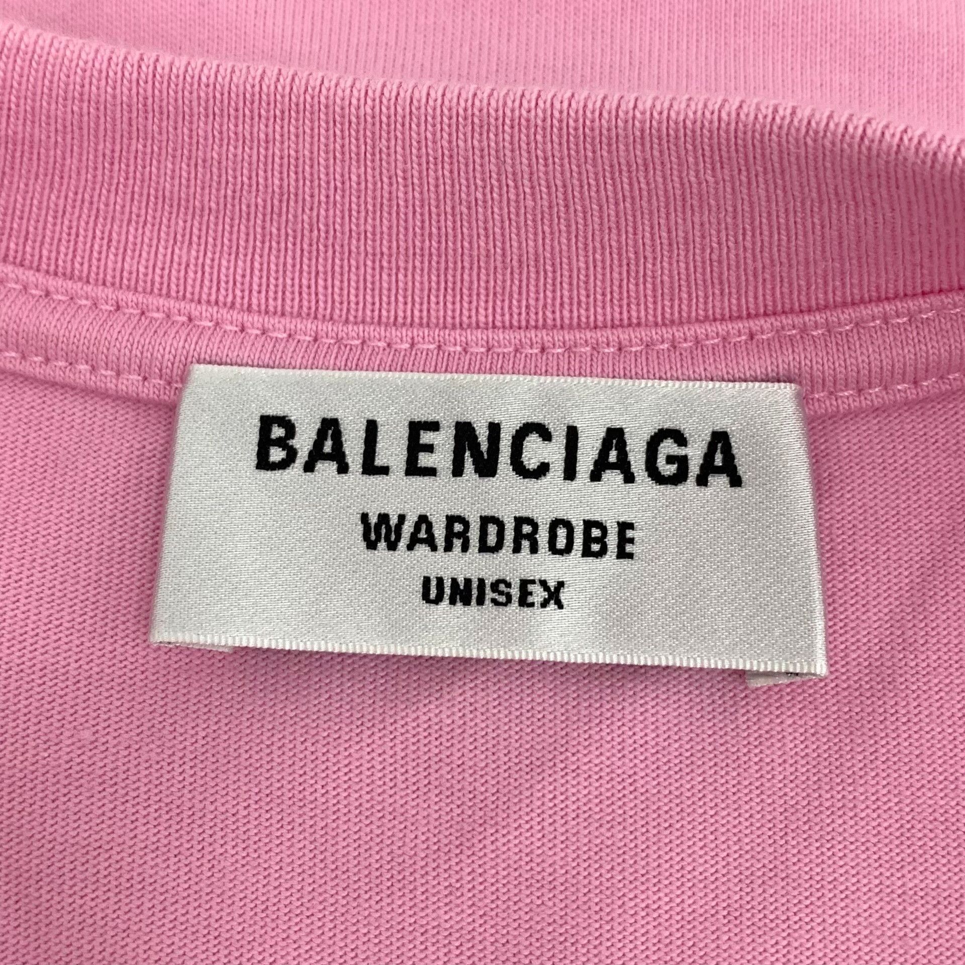 Balenciaga Balenciaga Pink Logo T-Shirt XS Size US XS / EU 42 / 0 - 6 Thumbnail