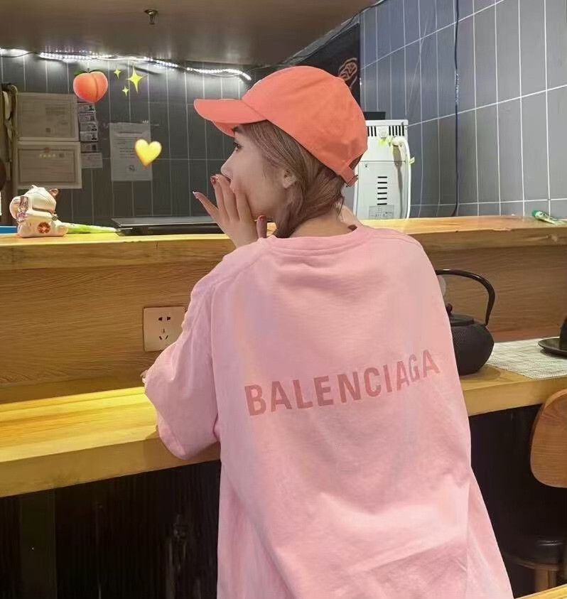 Balenciaga Balenciaga Pink Logo T-Shirt XS Size US XS / EU 42 / 0 - 9 Thumbnail