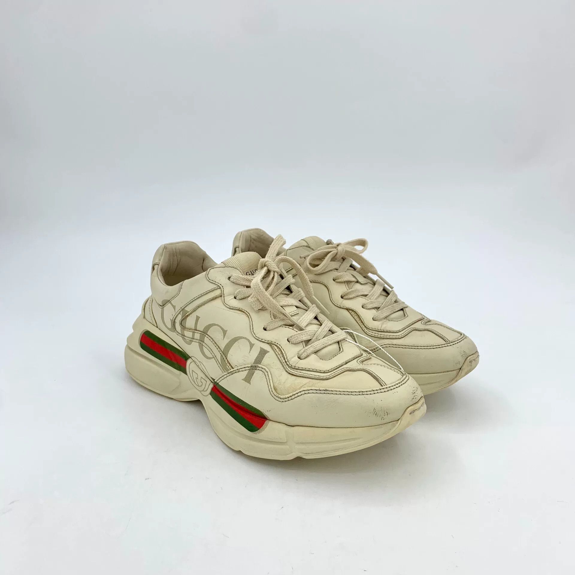 Gucci Gucci Logo Stripe Print Rhyton Sneakers 41 Size US 8 / EU 41 - 3 Thumbnail
