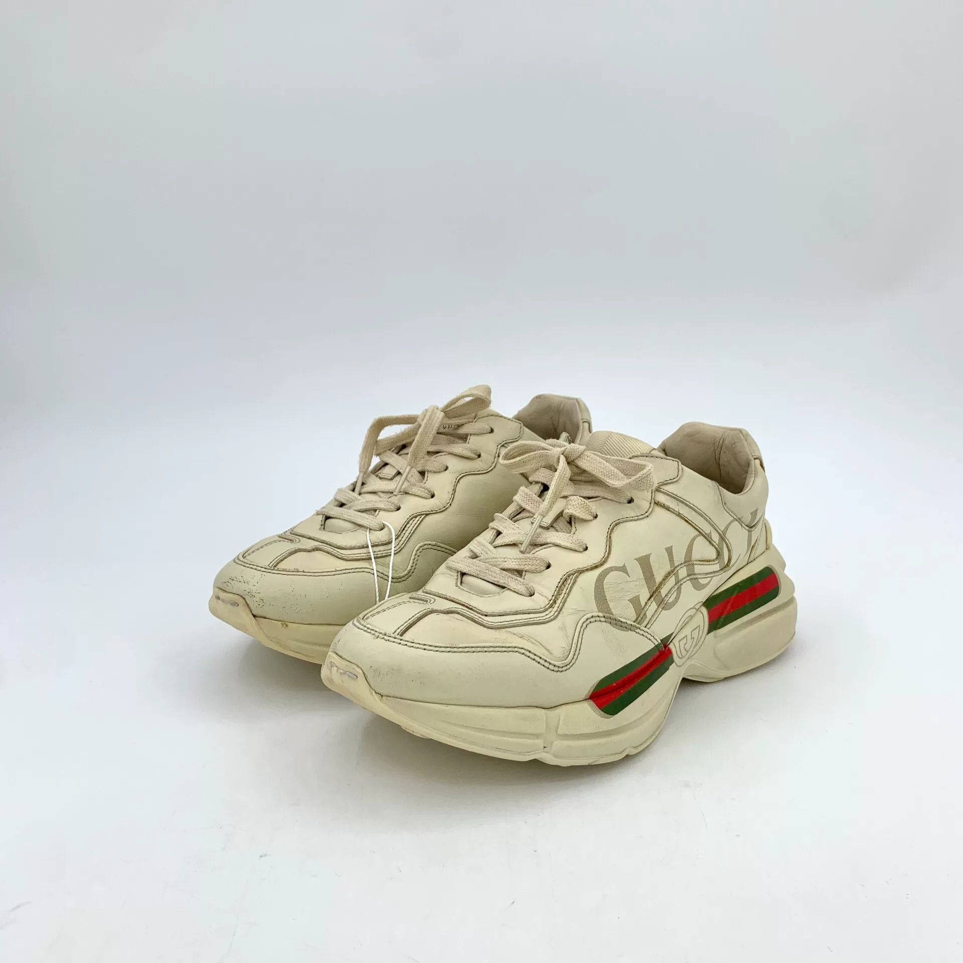 Gucci Gucci Logo Stripe Print Rhyton Sneakers 41 Size US 8 / EU 41 - 2 Thumbnail
