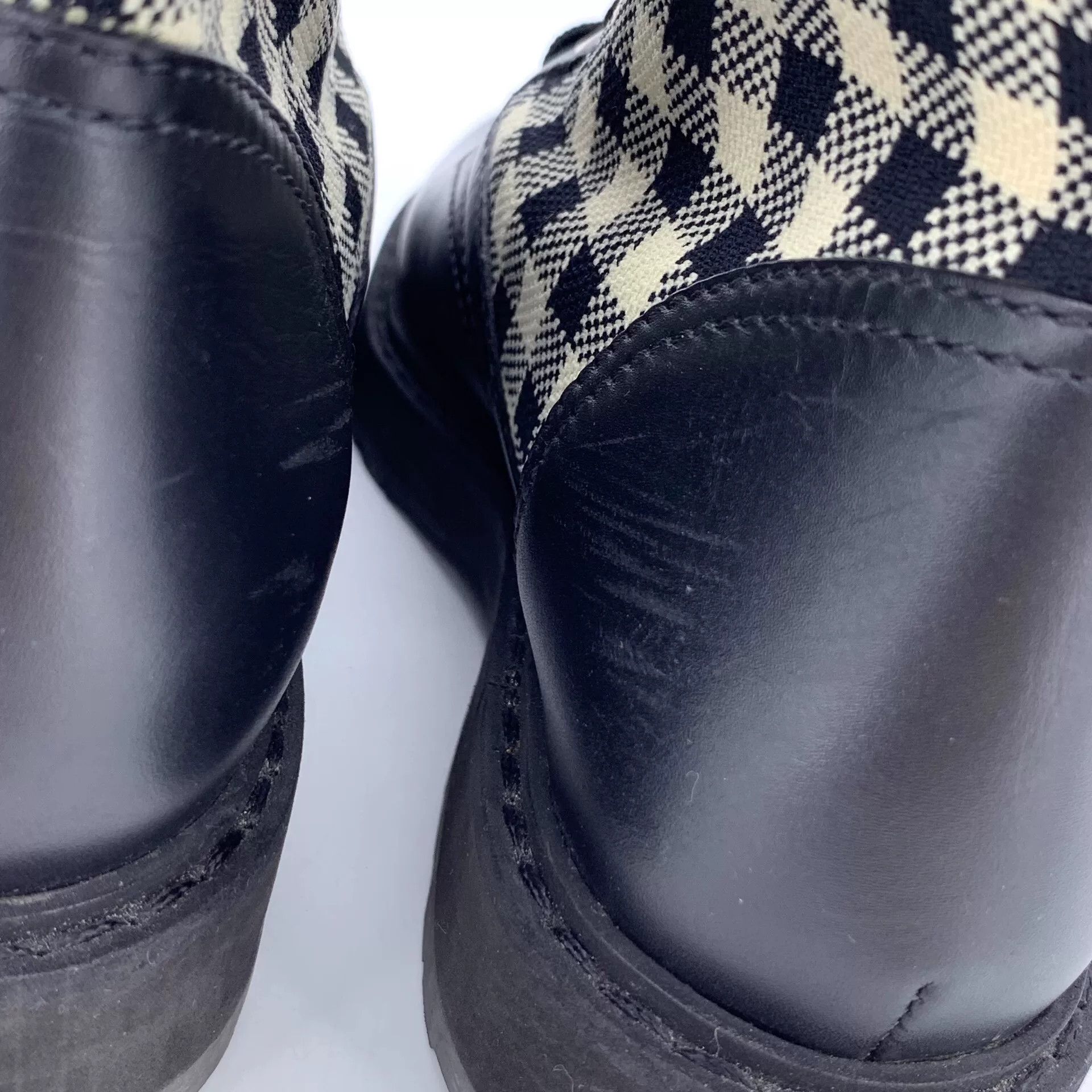 Fendi Fendi Checkered Leather Lace-Up Boots 35 Size US 5 / IT 35 - 10 Thumbnail