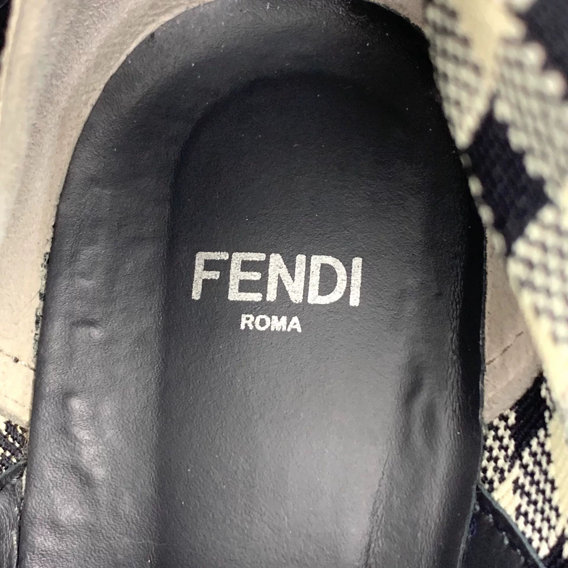 Fendi Fendi Checkered Leather Lace-Up Boots 35 Size US 5 / IT 35 - 8 Thumbnail