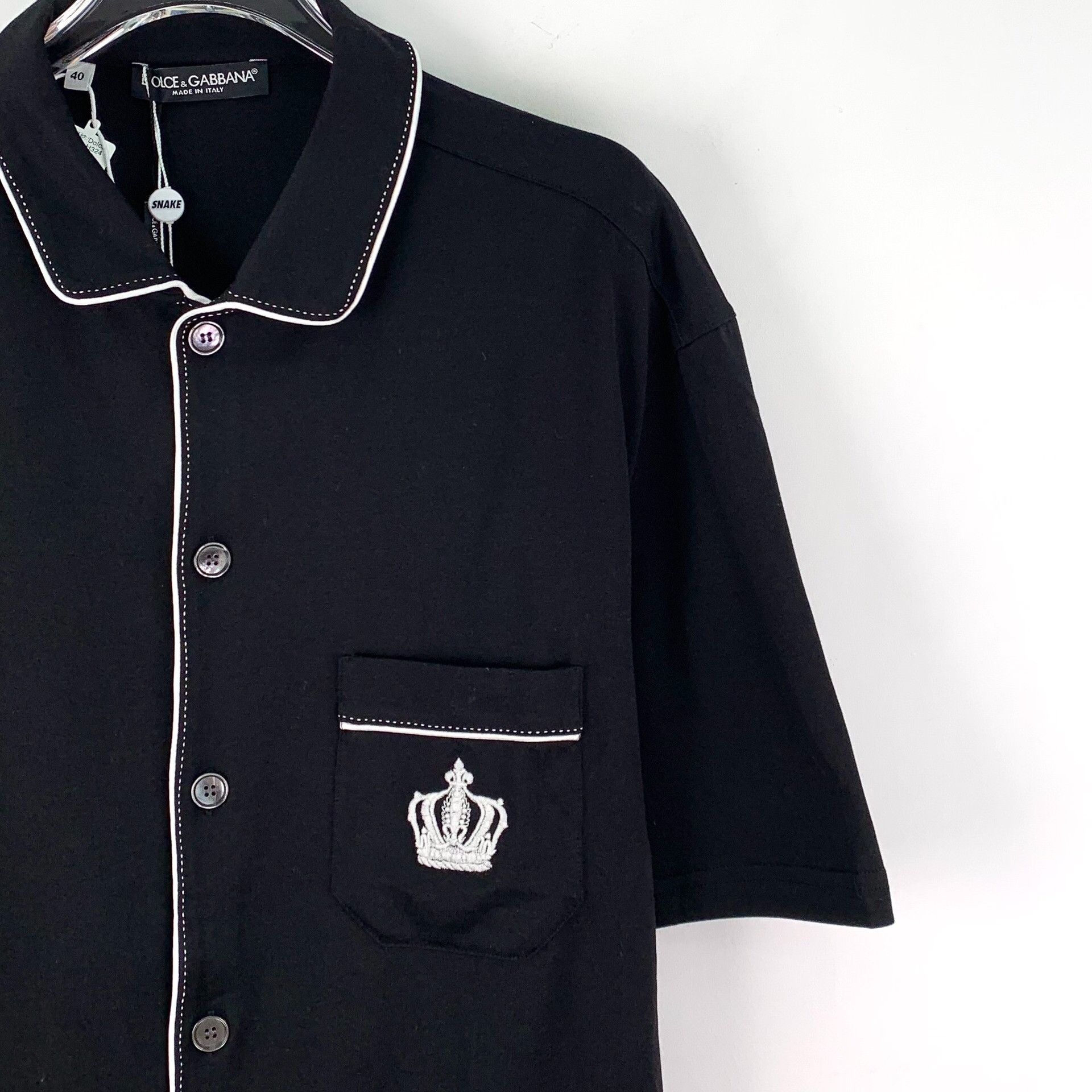Dolce & Gabbana Dolce & Gabbana Crown Embroidery Polo Shirt 40 Size US XXS / EU 40 - 4 Thumbnail
