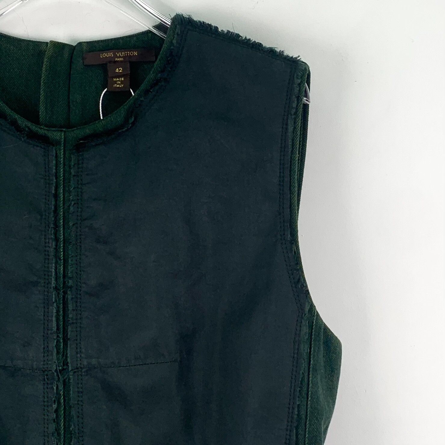 Louis Vuitton Louis Vuitton Dark Green Sleeveless Zip Dress 42 Size M / US 6-8 / IT 42-44 - 4 Thumbnail