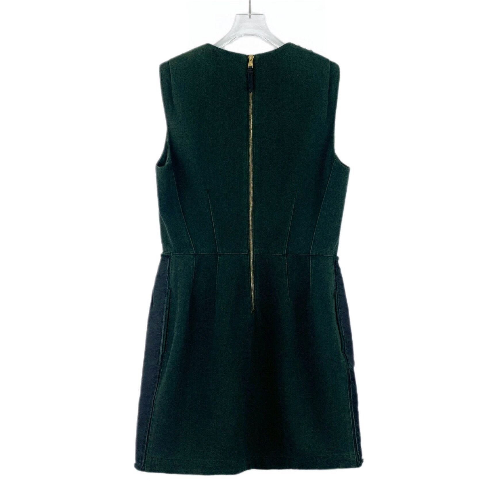 Louis Vuitton Louis Vuitton Dark Green Sleeveless Zip Dress 42 Size M / US 6-8 / IT 42-44 - 3 Thumbnail