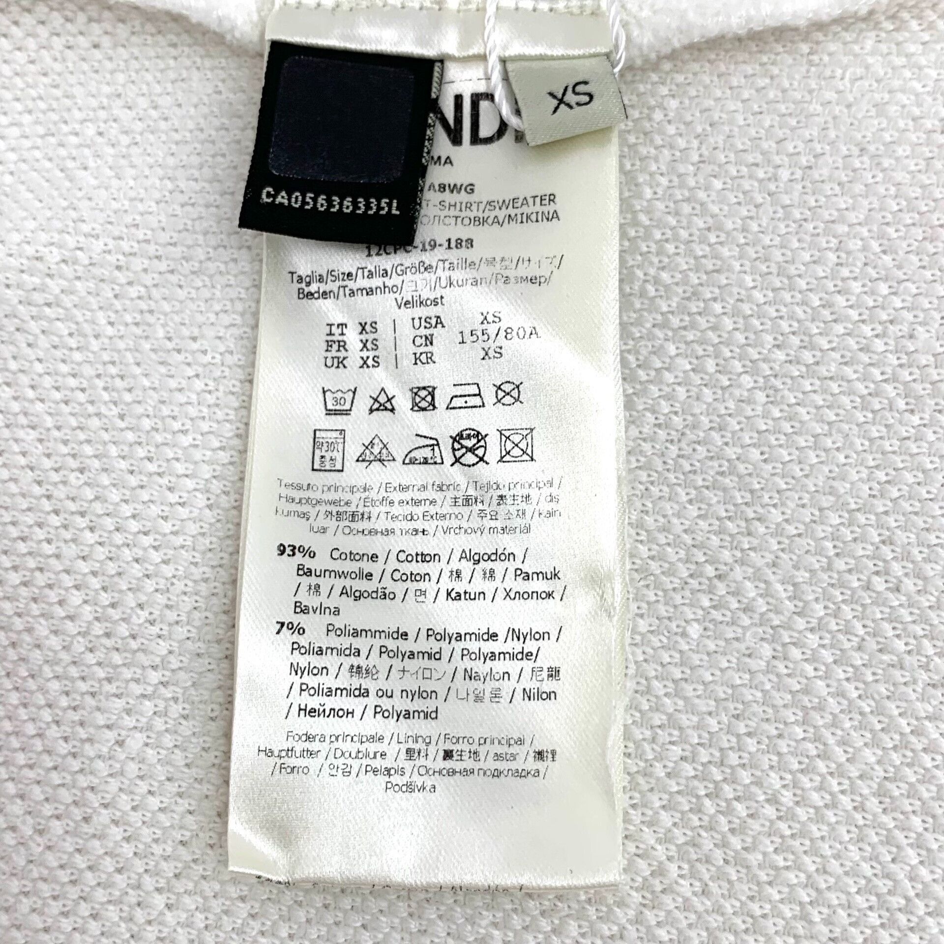 Fendi Fendi Side Logo Tape Zip-up Hoodie White XS Size US XS / EU 42 / 0 - 7 Thumbnail