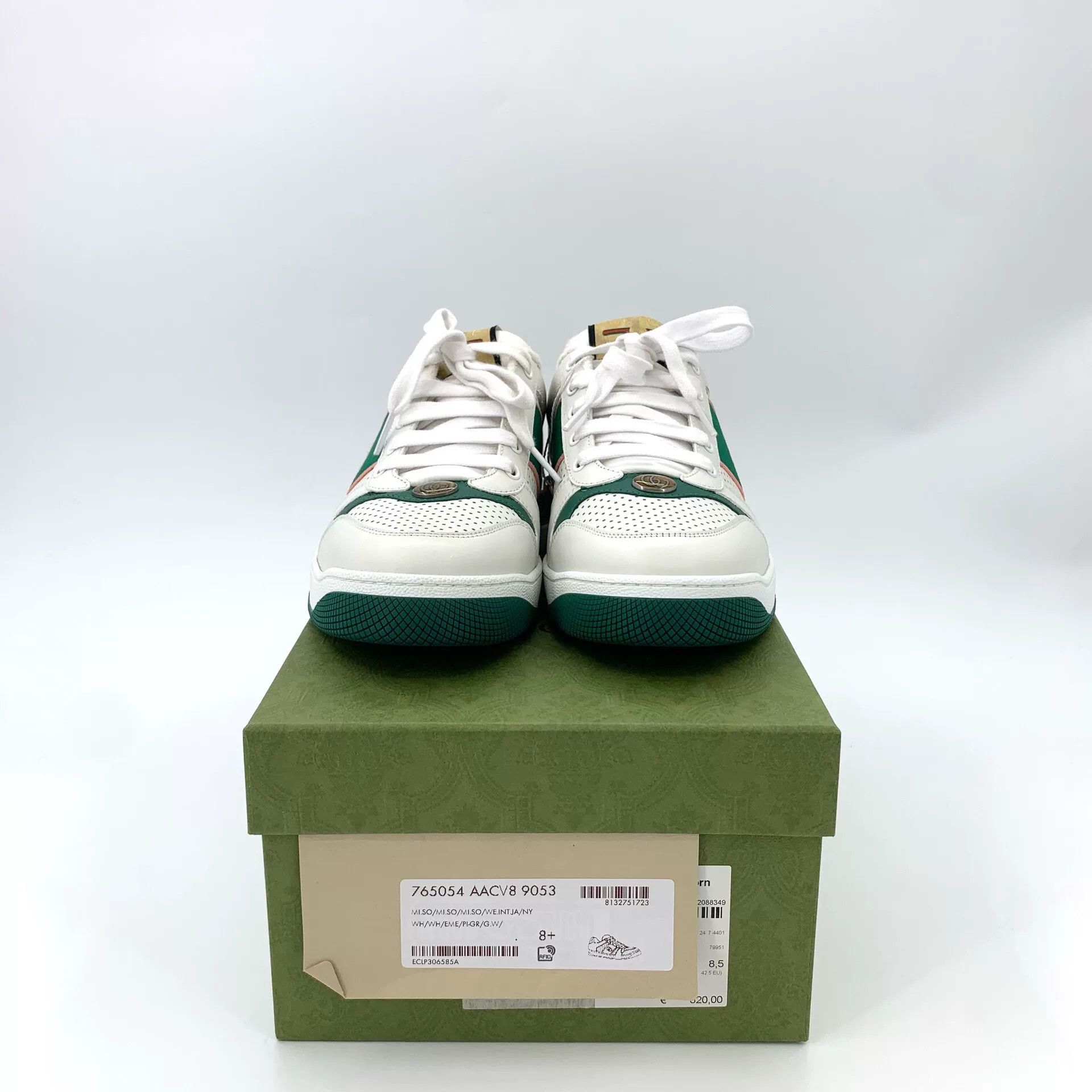 Gucci Gucci GG Enamel White Leather Sneakers Size 42.5 Size US 9.5 / EU 42-43 - 9 Thumbnail