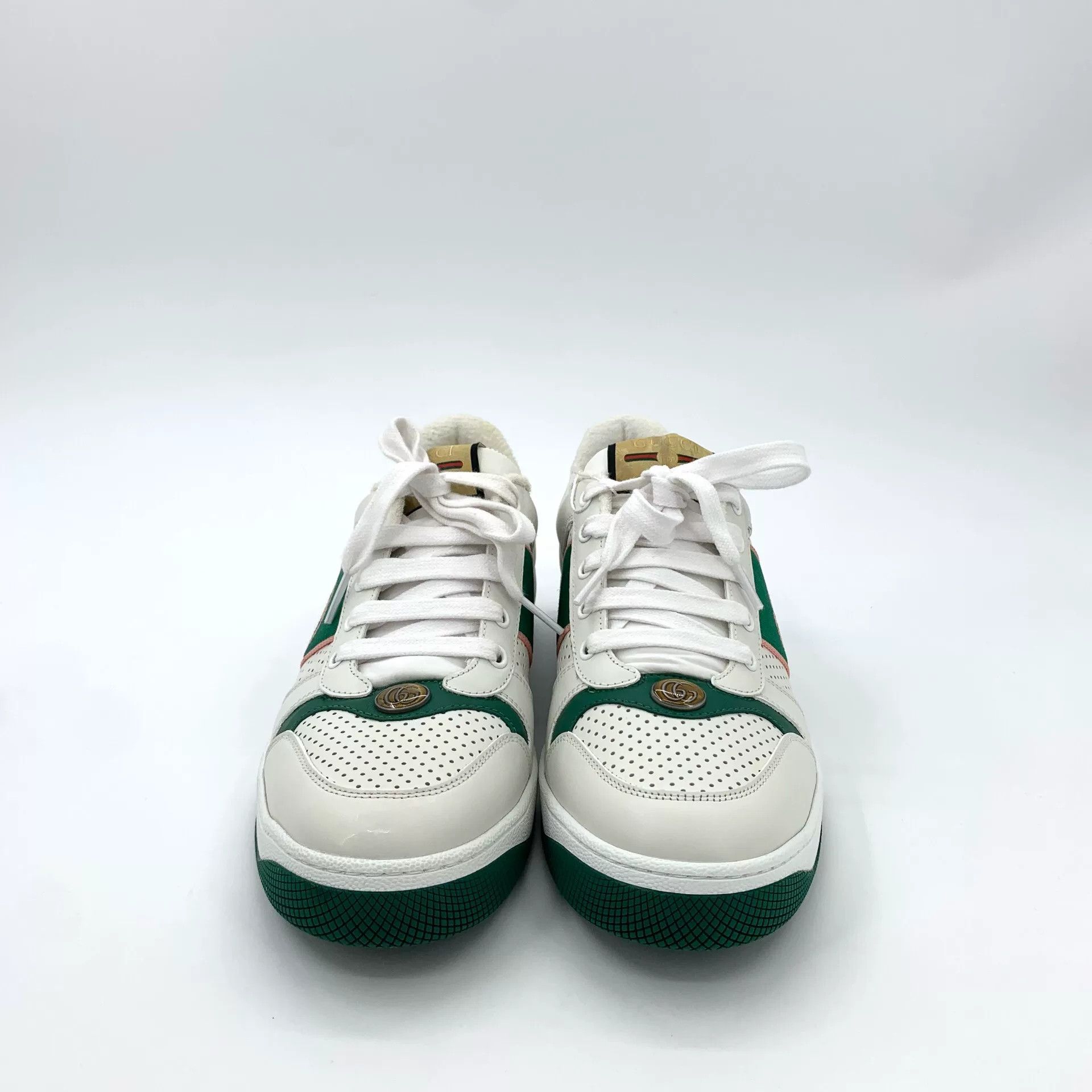 Gucci Gucci GG Enamel White Leather Sneakers Size 42.5 Size US 9.5 / EU 42-43 - 4 Thumbnail