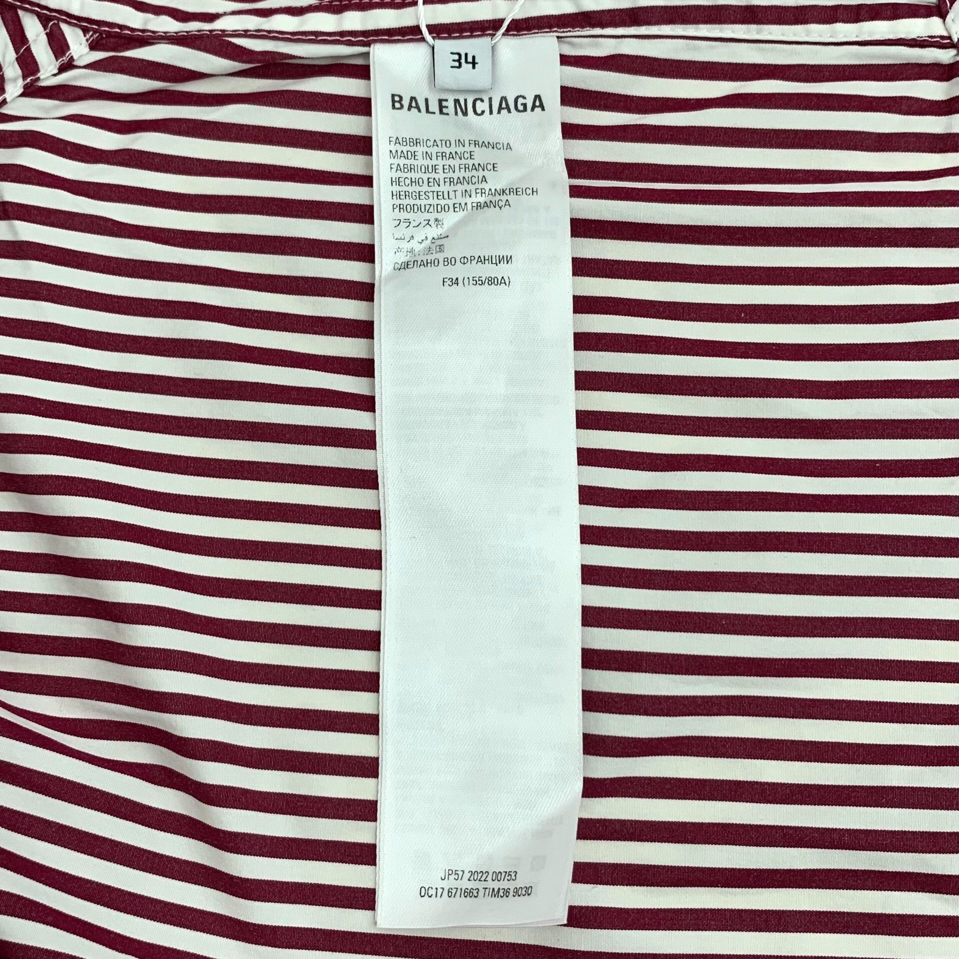 Balenciaga Balenciaga Striped Button Up Shirt FR 34 Size XS / US 0-2 / IT 36-38 - 7 Thumbnail