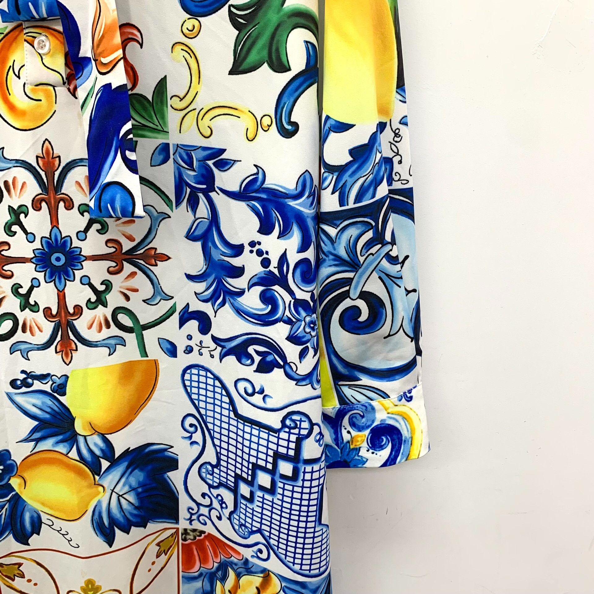 Dolce & Gabbana Dolce & Gabbana Majolica Print Bow Tie Midi Dress M Size M / US 6-8 / IT 42-44 - 5 Thumbnail